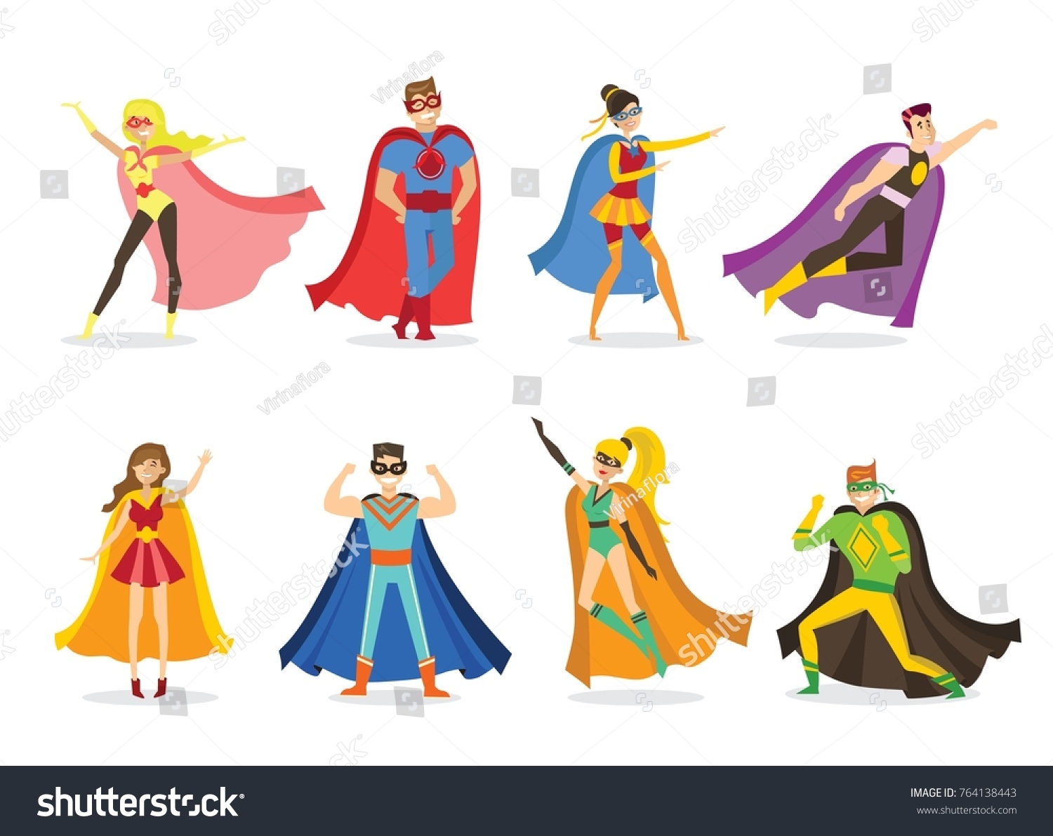 Vector Illustration Flat Design Female Male Stock Vector (Royalty Free ...