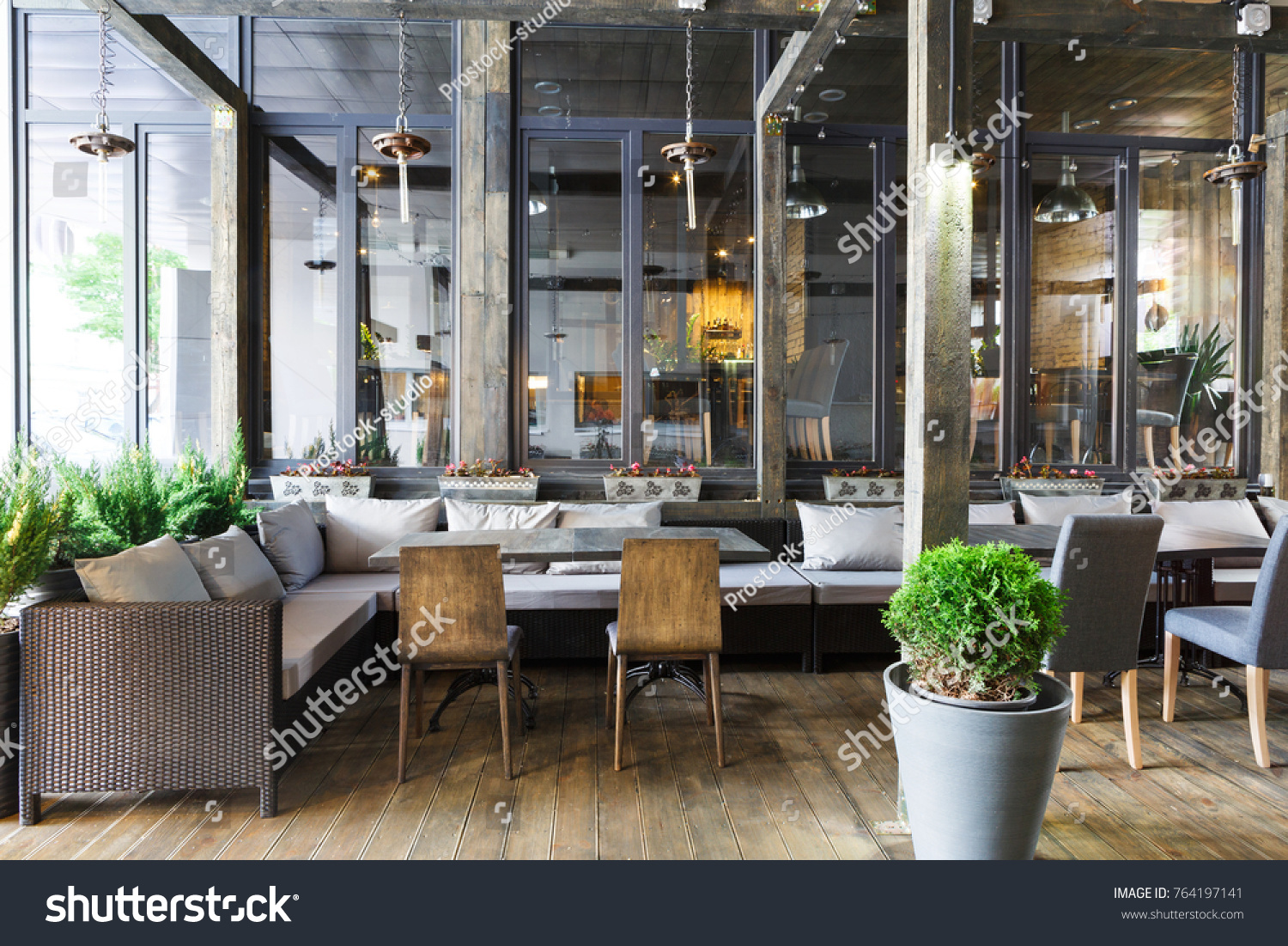 Interior Cozy Restaurant Contemporary Design Loft Stock Photo 764197141 ...