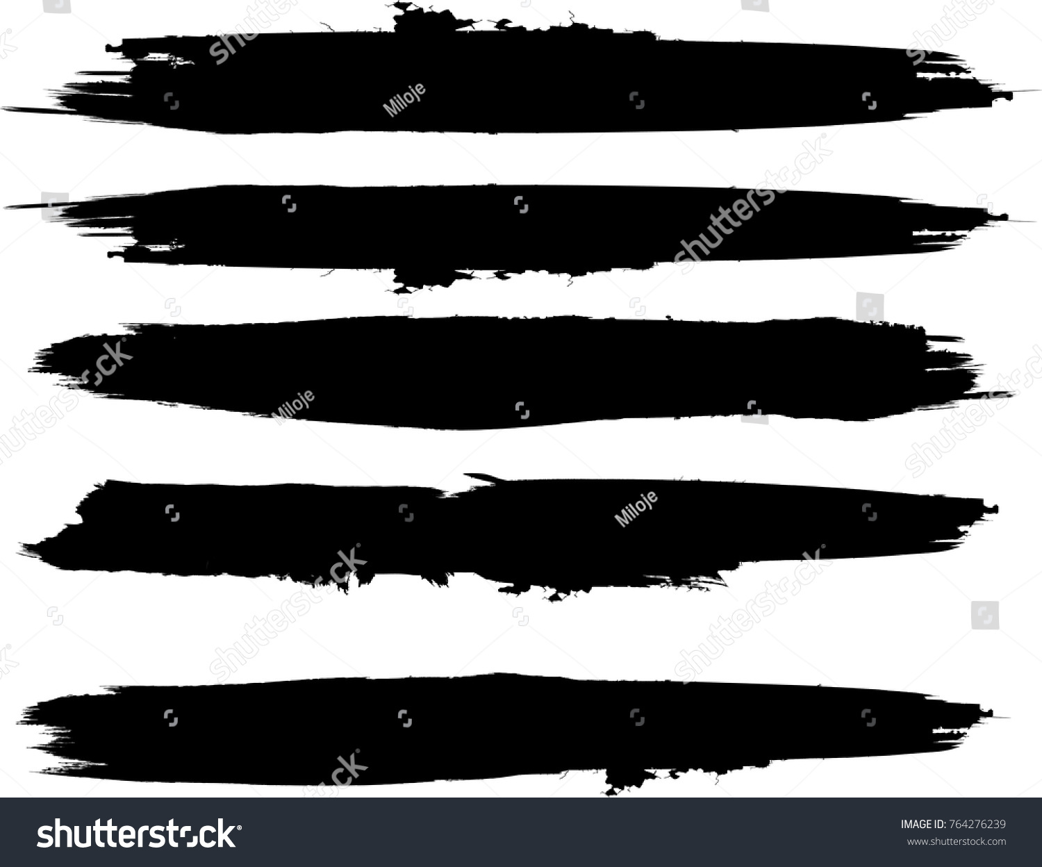 Grunge Paint Stripe Vector Brush Stroke Stock Vector (Royalty Free ...