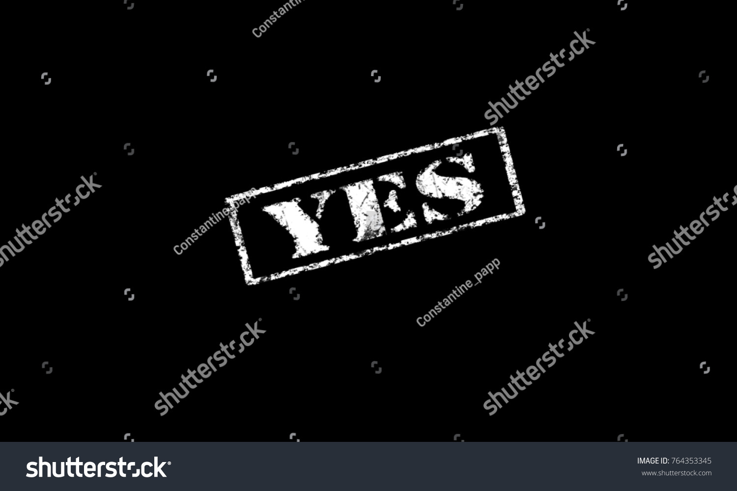 Yes Rubber Stamp Stencil Letters On Stock Illustration 764353345 ...