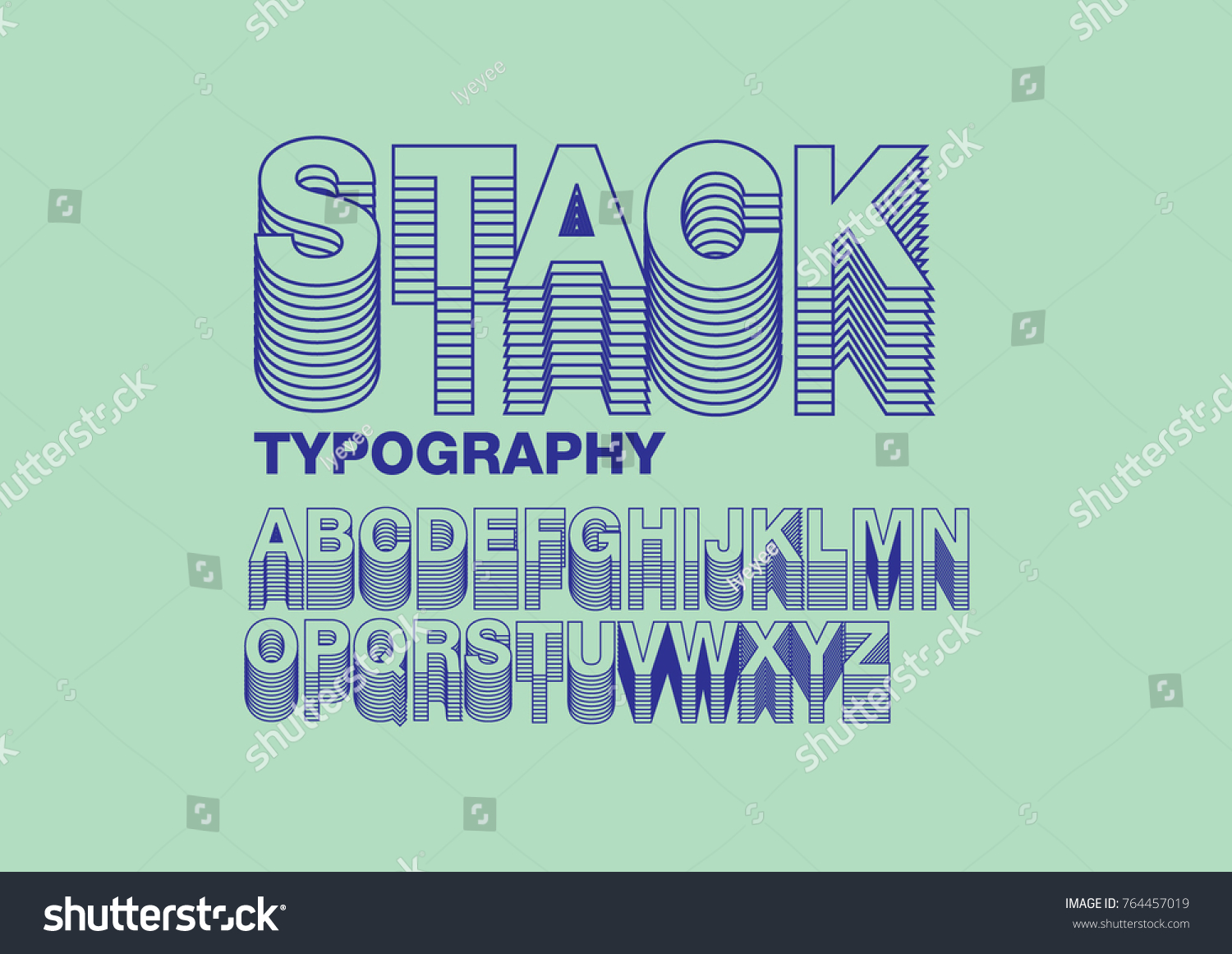 Stacking Layered Typography Design Vector Stock Vector Royalty Free Stacking Layered Typography Design Vector Stock Vector Royalty Free