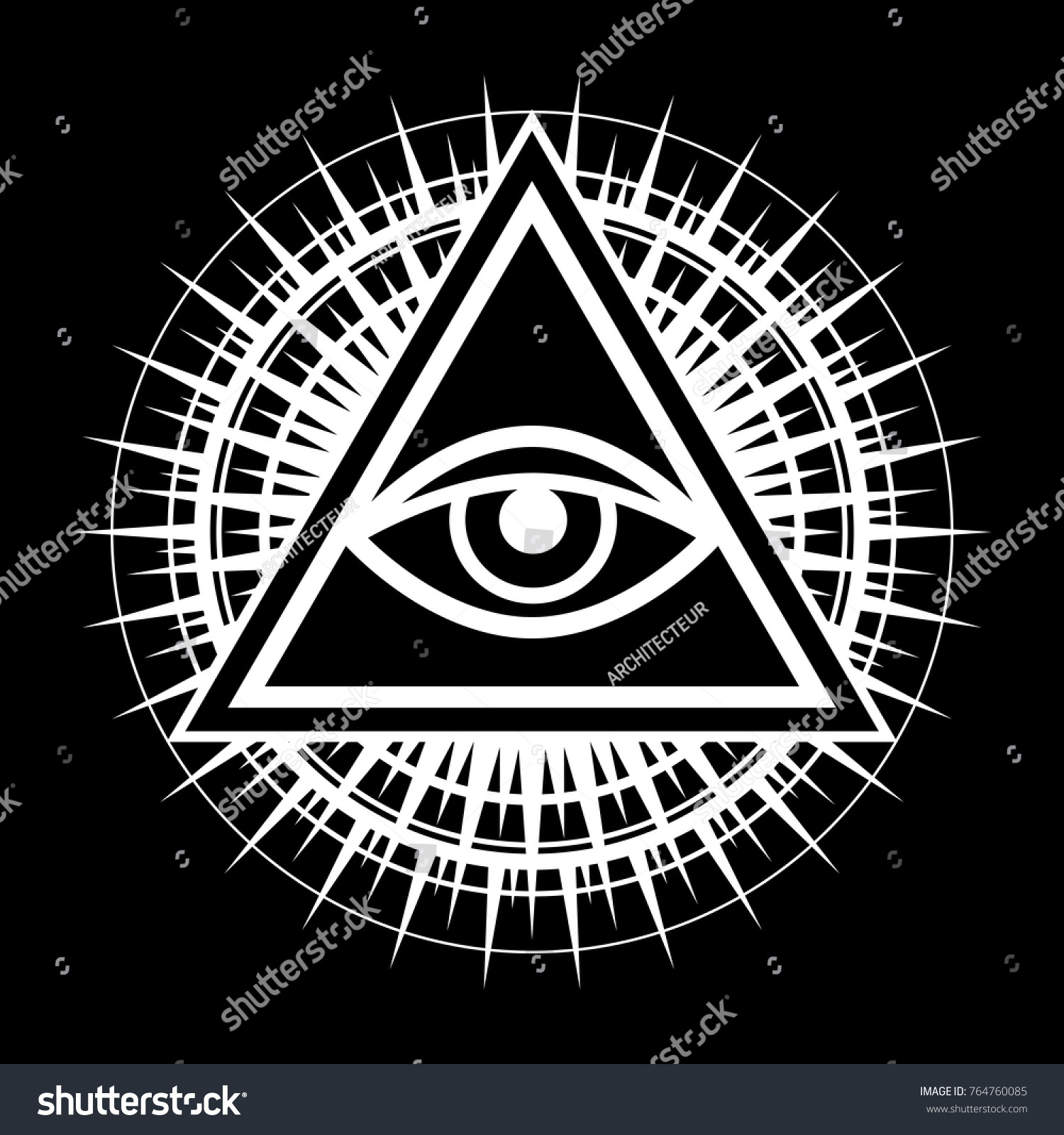 Allseeing Eye God the Eye Providence Stock Vector (Royalty Free ...