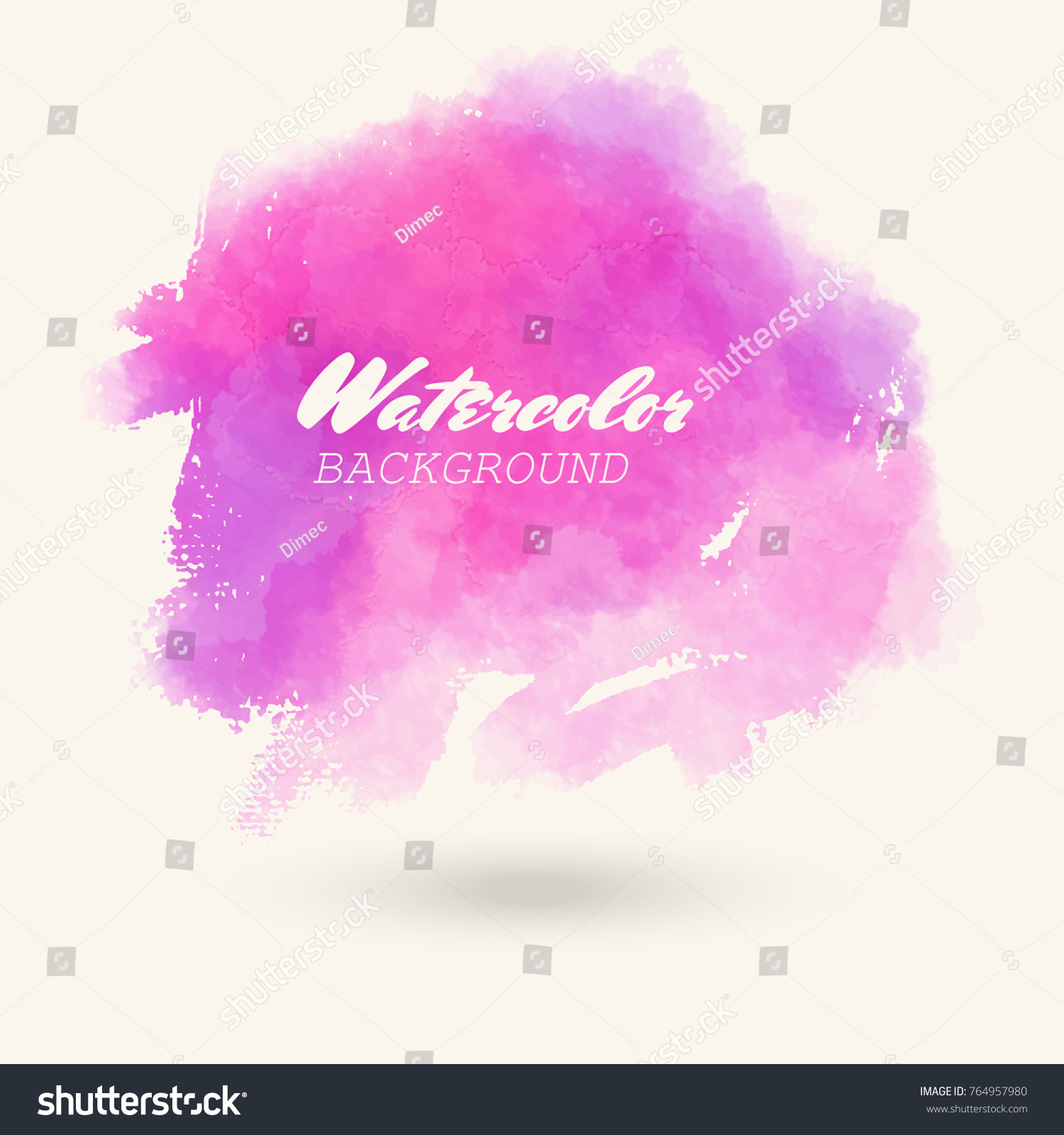 Pink Abstract Watercolor Background Logo Hand Stock Vector (Royalty ...