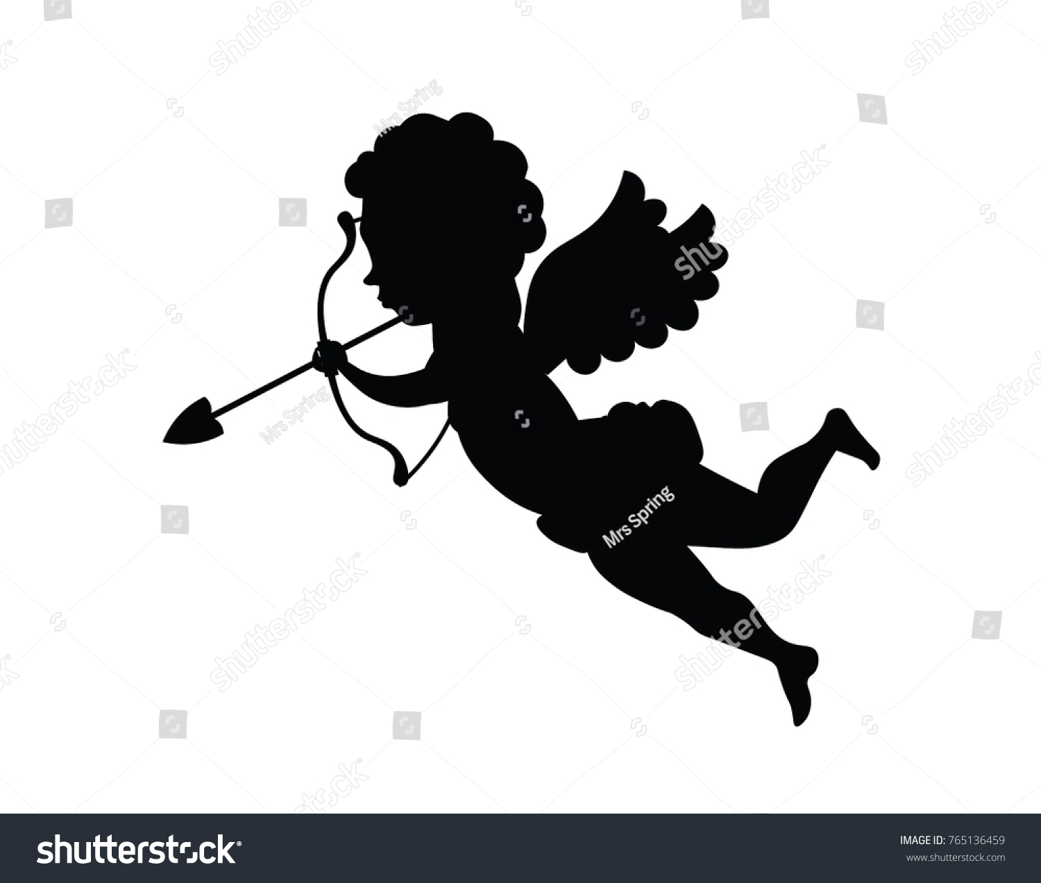 Cupid Boy Silhouette Stock Vector Royalty Free 765136459 Shutterstock 1623