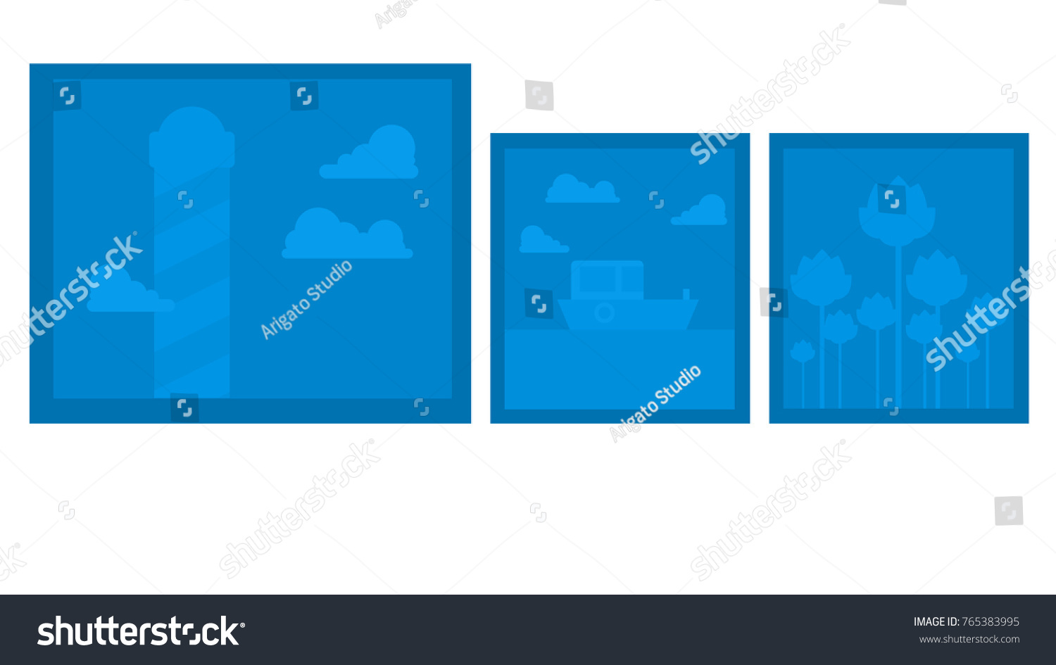 Pictures Hang Isolated Vector Illustration Stock Vector (Royalty Free ...