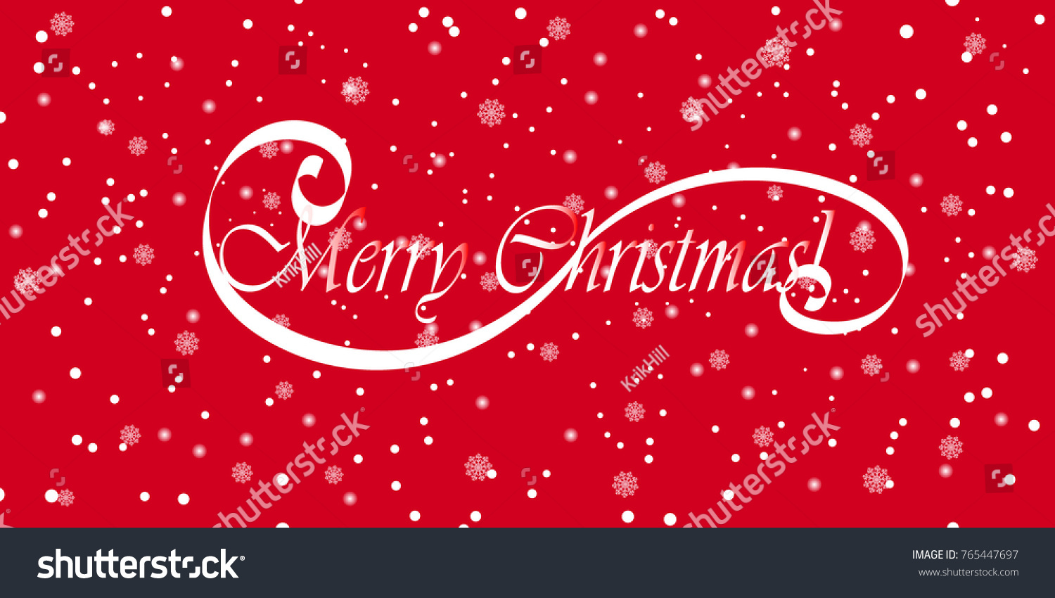 Merry Christmas Falling Snow Background Vector Stock Vector (Royalty ...