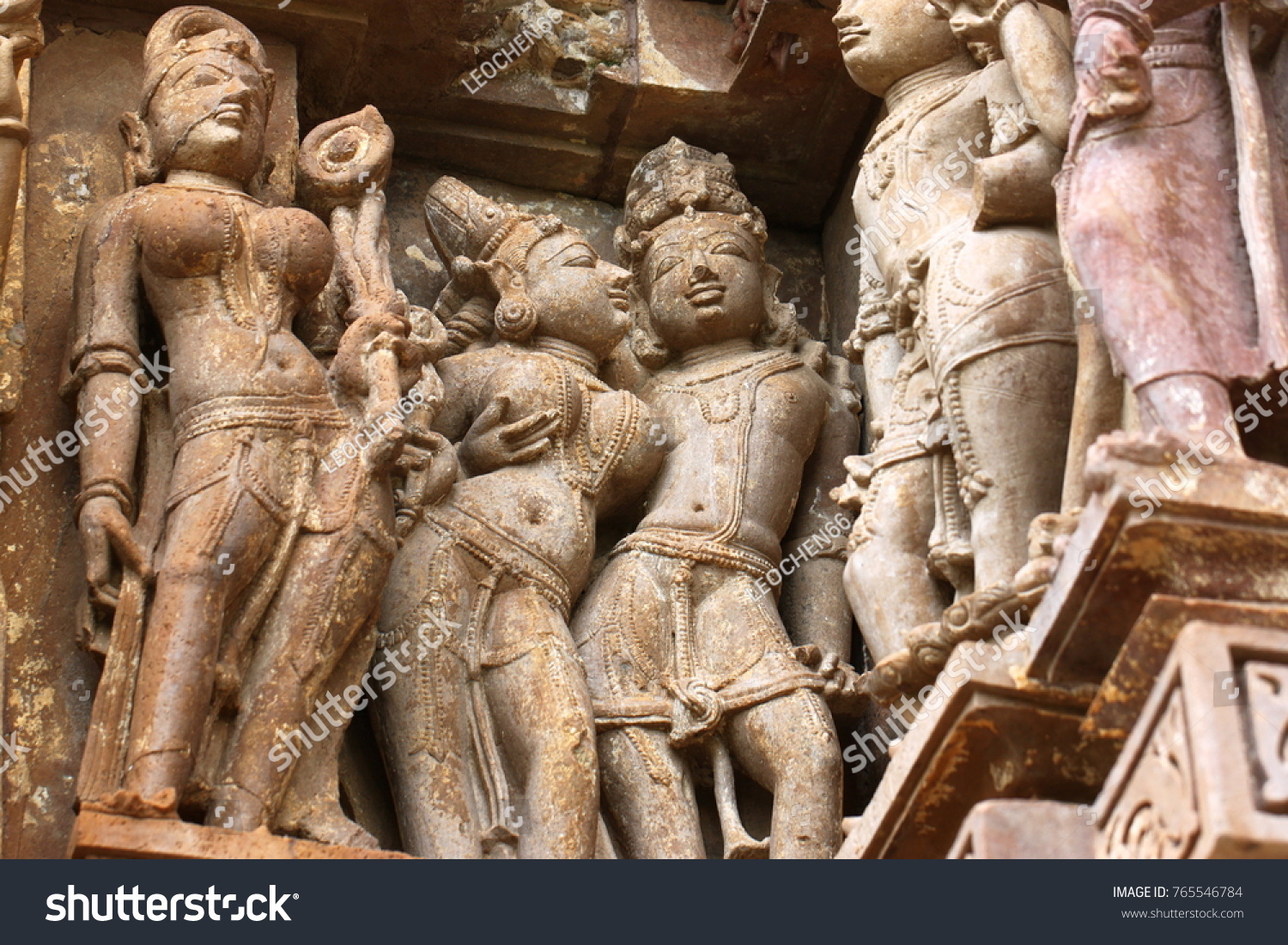 Khajuraho Temples Their Erotic Sculptures India Stock Photo Shutterstock