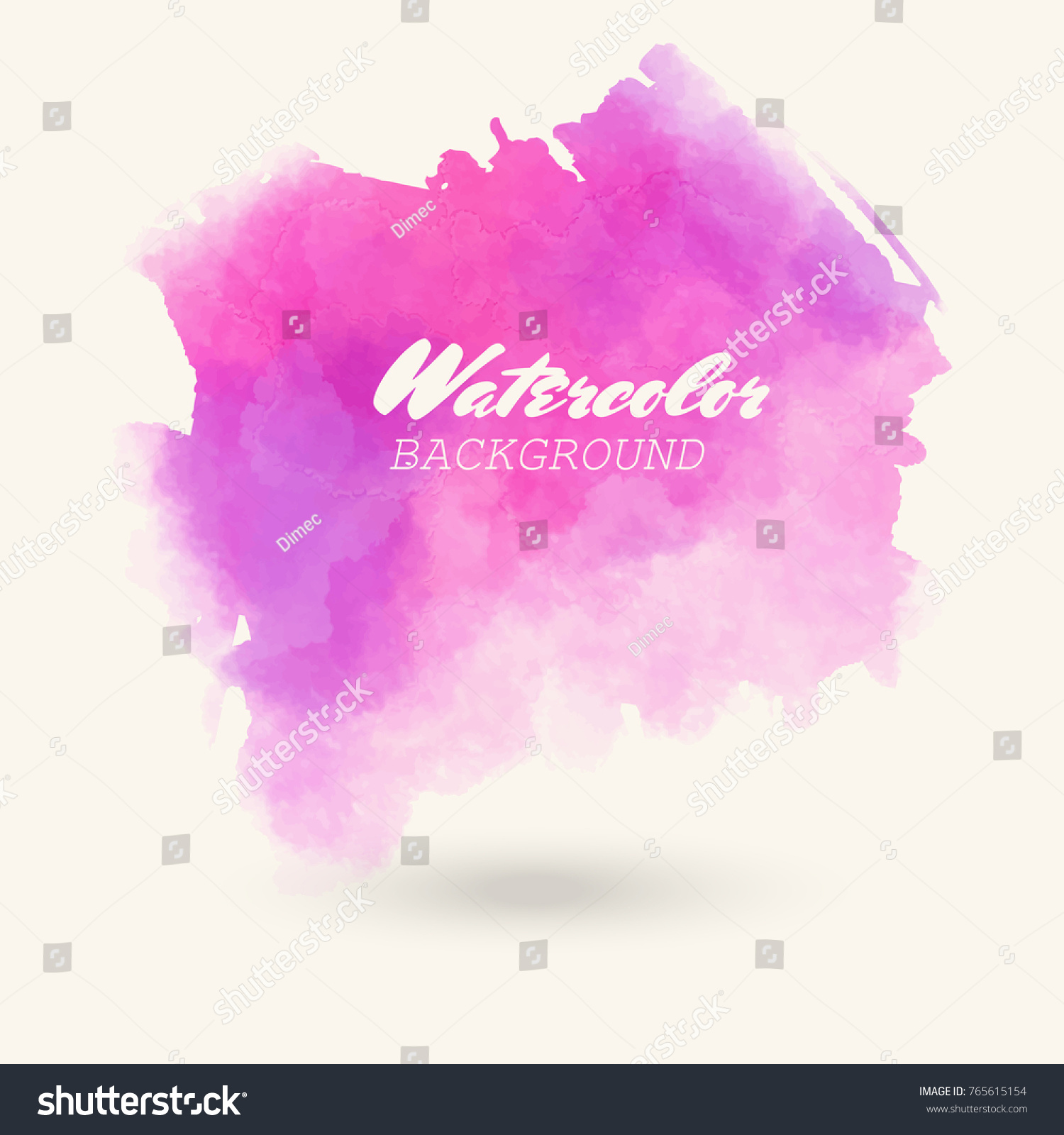 Pink Abstract Watercolor Background Logo Hand Stock Vector (Royalty ...