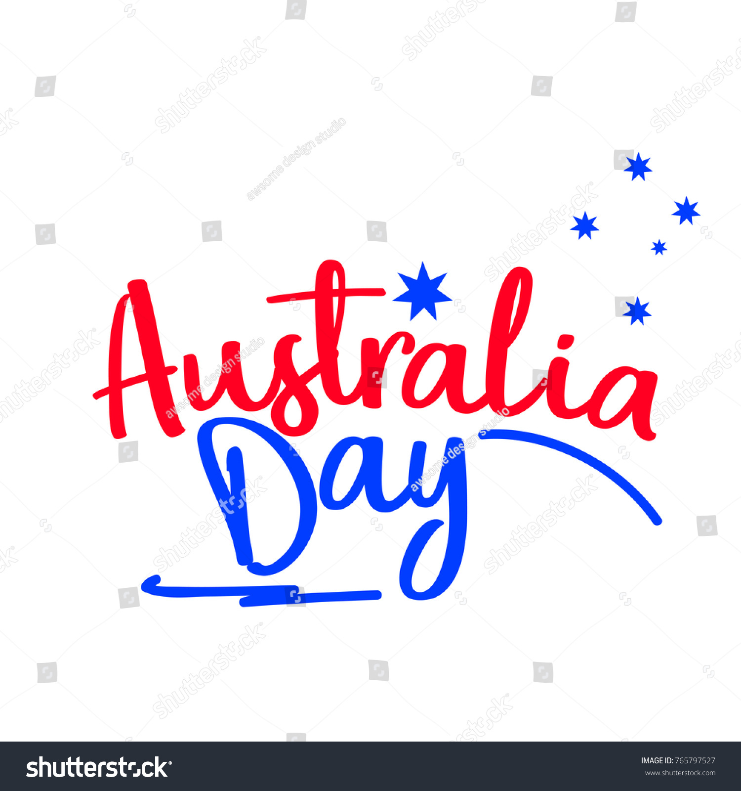 Illustration Happy Australia Day Poster Banner Stock Vector (Royalty ...