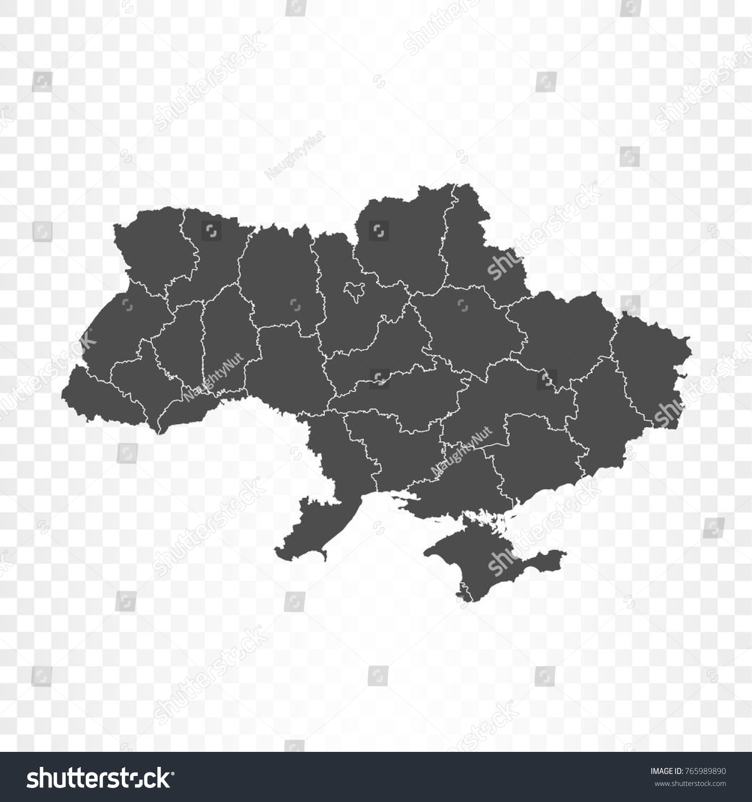 Ukraine Map Isolated On Transparent Background Stock Vector (Royalty ...