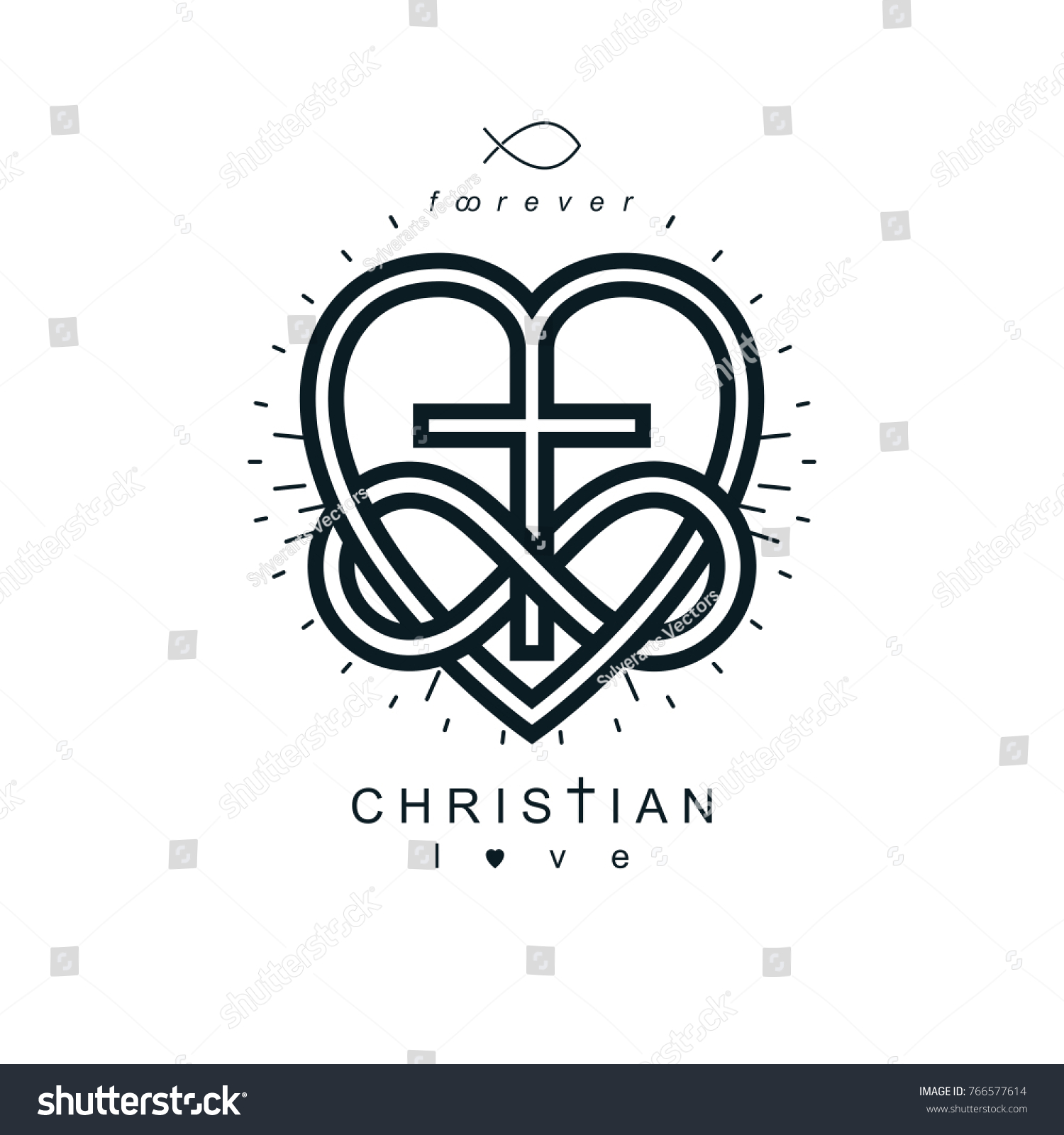 Immortal Love God Conceptual Symbol Combined Stock Vector (Royalty Free ...