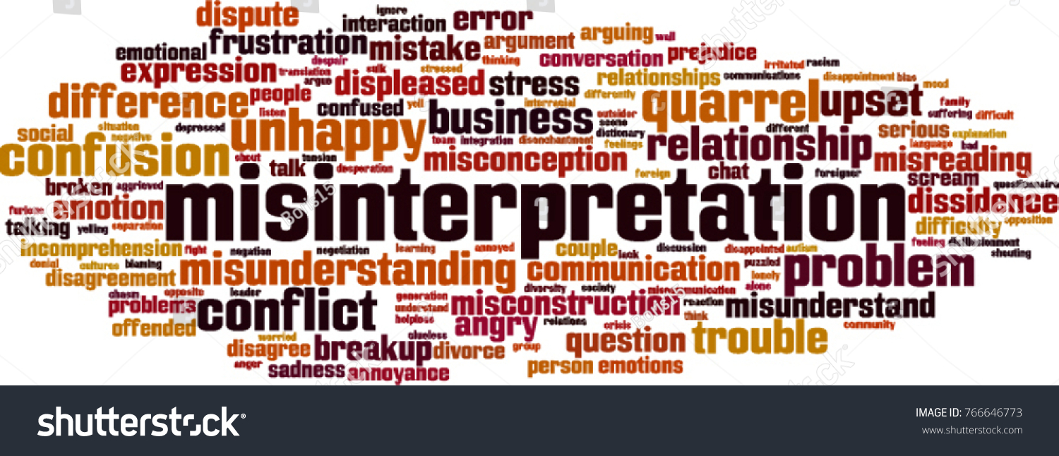 misinterpretation-word-cloud-concept-vector-illustration-stock-vector