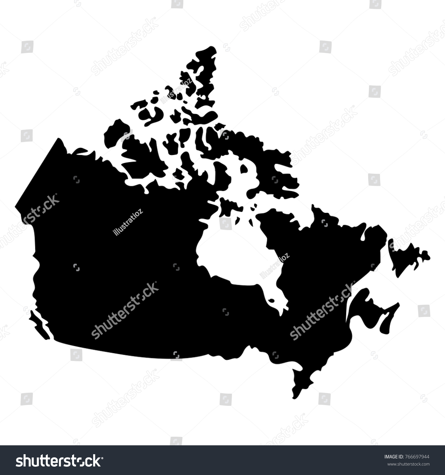 Map Canada On White Background Vector Stock Vector (royalty Free 