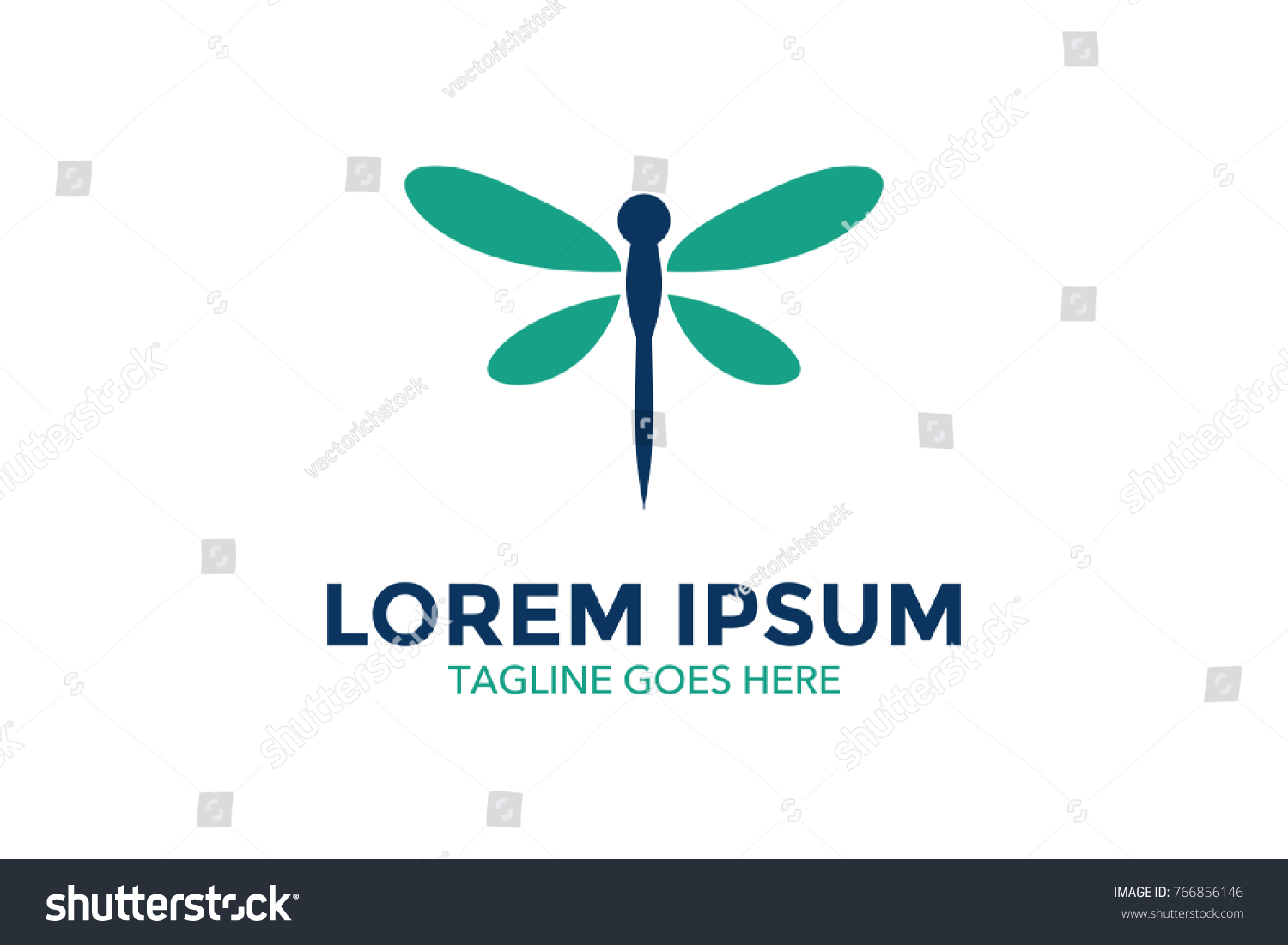 Unique Dragonfly Logo Template Simple Shape Stock Vector (Royalty Free ...