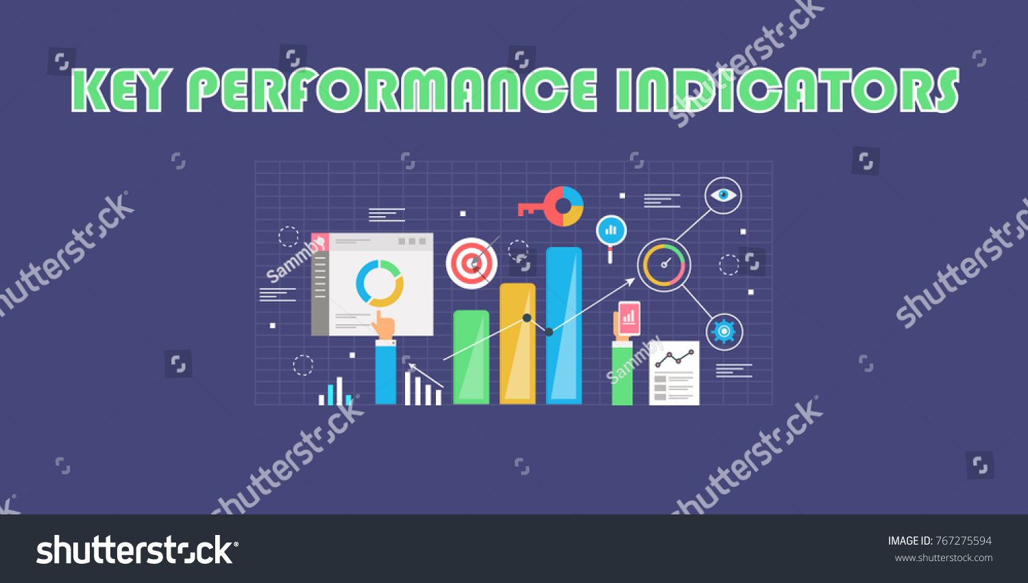 Key Performance Indicator Kpi Marketing Business Stock Vector (Royalty ...