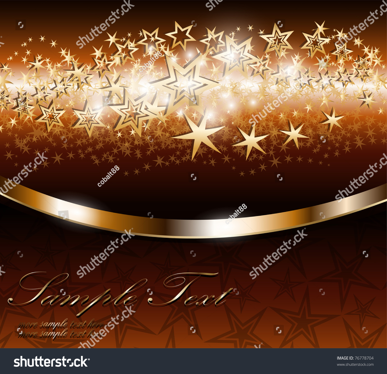 Elegant Background Gold Stars Vector Stock Vector (Royalty Free ...