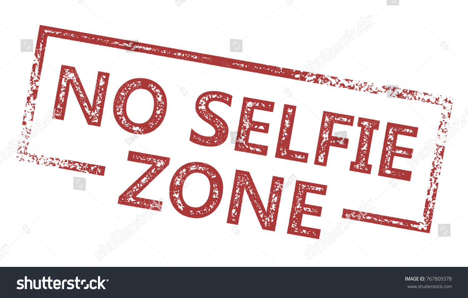 No Selfie Zone Grunge Sign Stock Vector Royalty Free 767809378