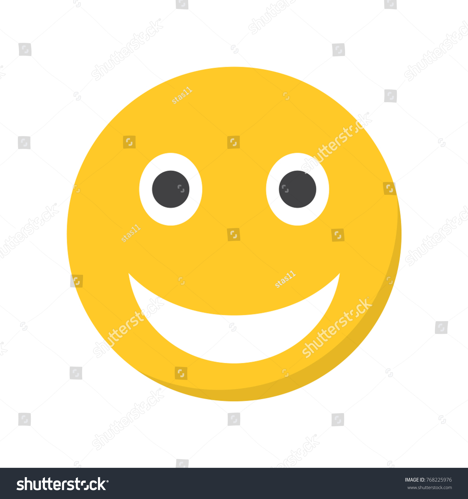Smiling Emoji Open Mouth Vector Illustration Stock Vector (Royalty Free ...