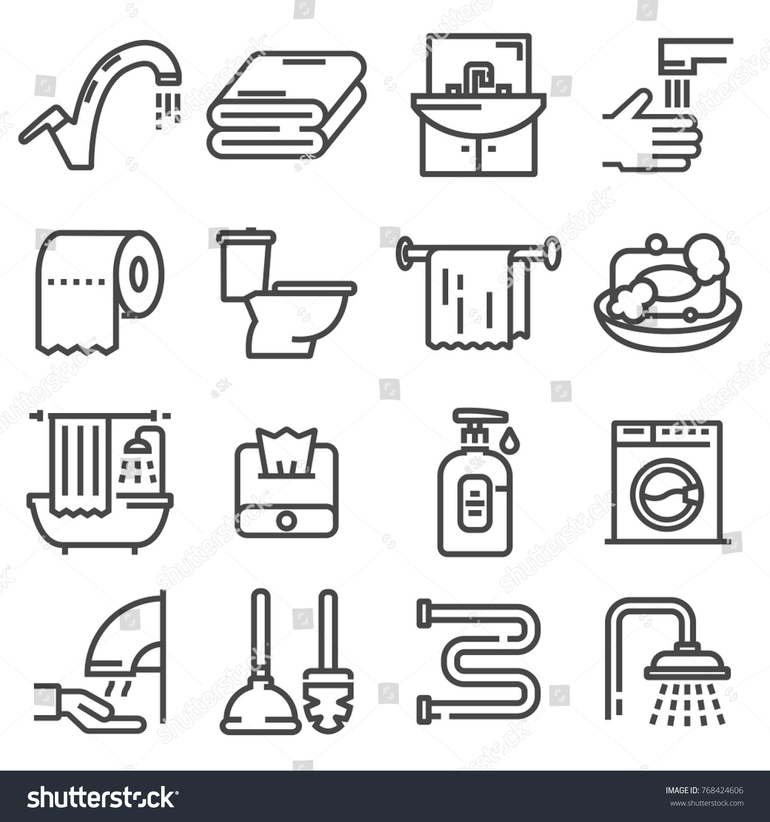 Значки для ванной и туалета