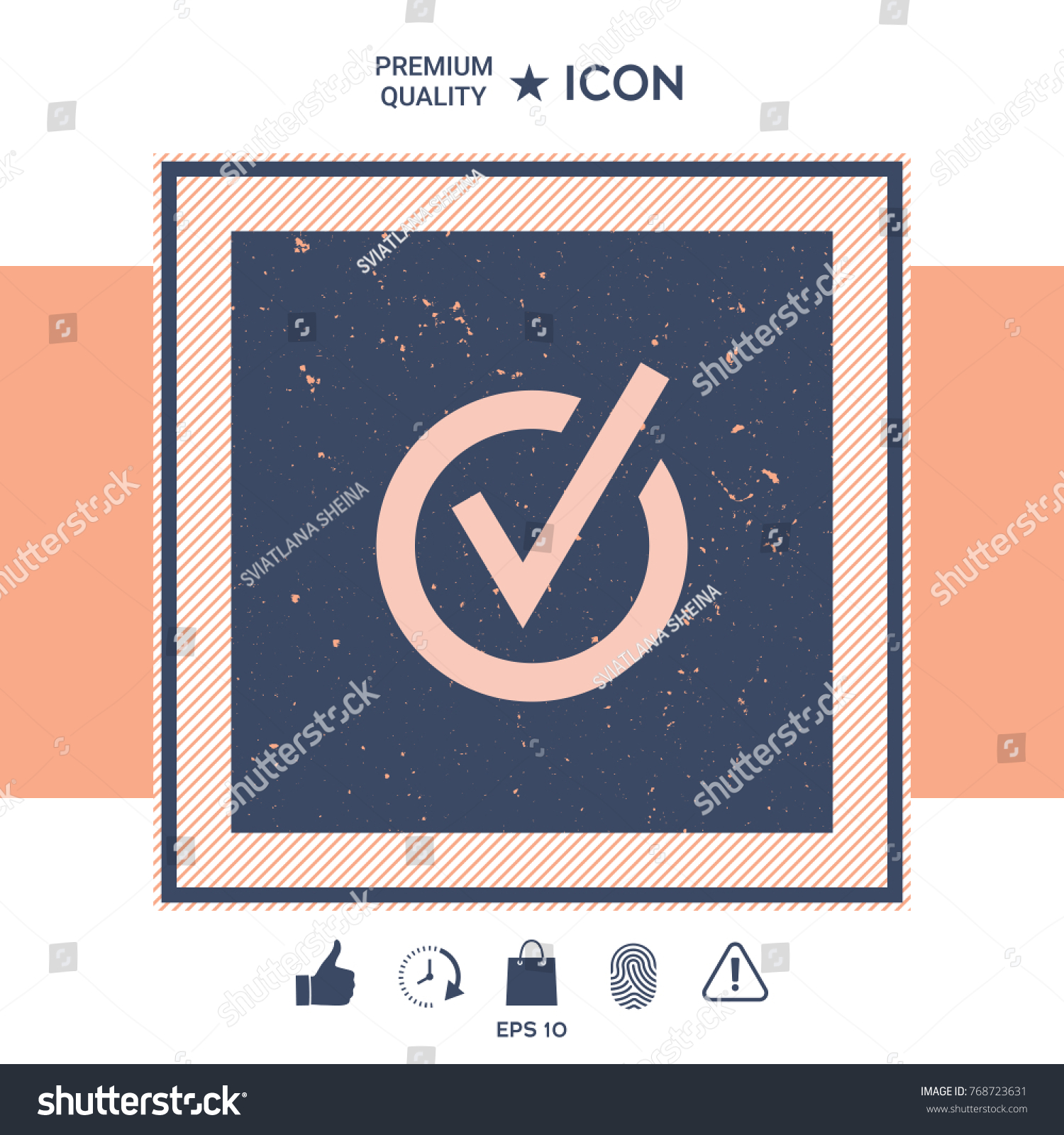 Rounded Check Mark Icon Stock Vector (Royalty Free) 768723631