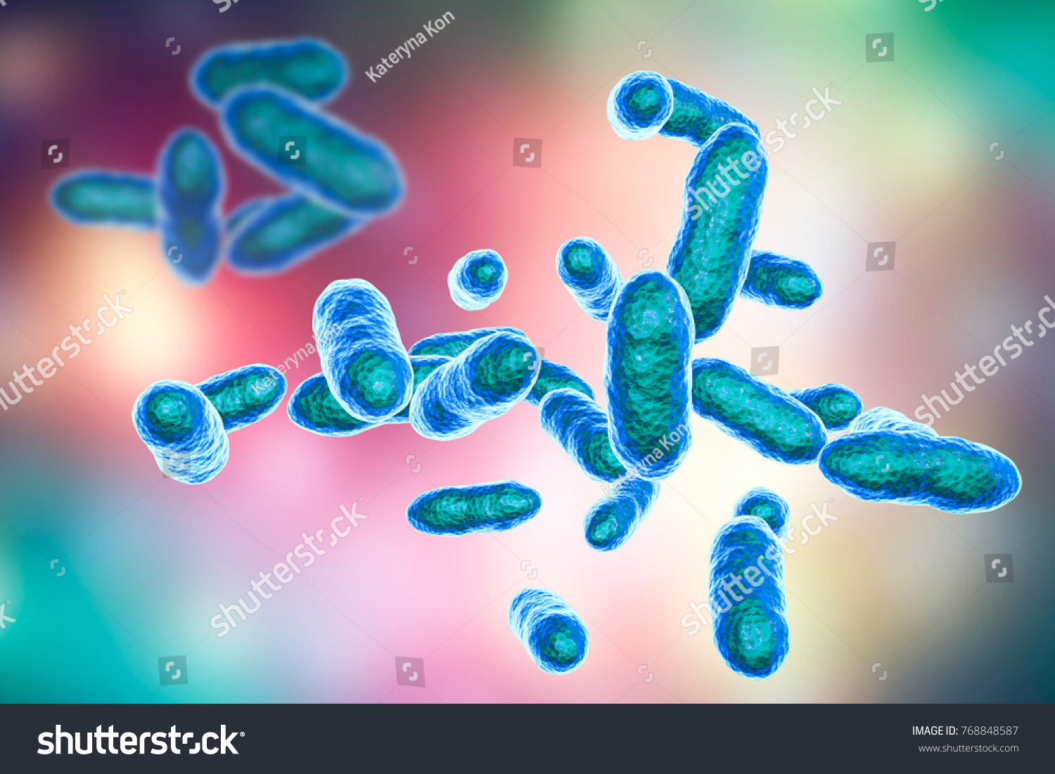 Tannerella Forsythia Bacteria 3d Illustration Gramnegative Stock ...