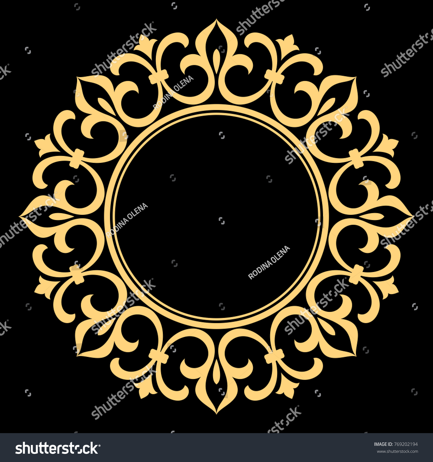 Decorative Line Art Frame Design Template Stock Illustration 769202194 ...