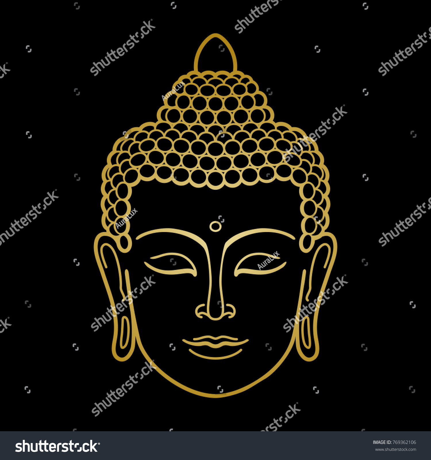 Голова Будды рисунок