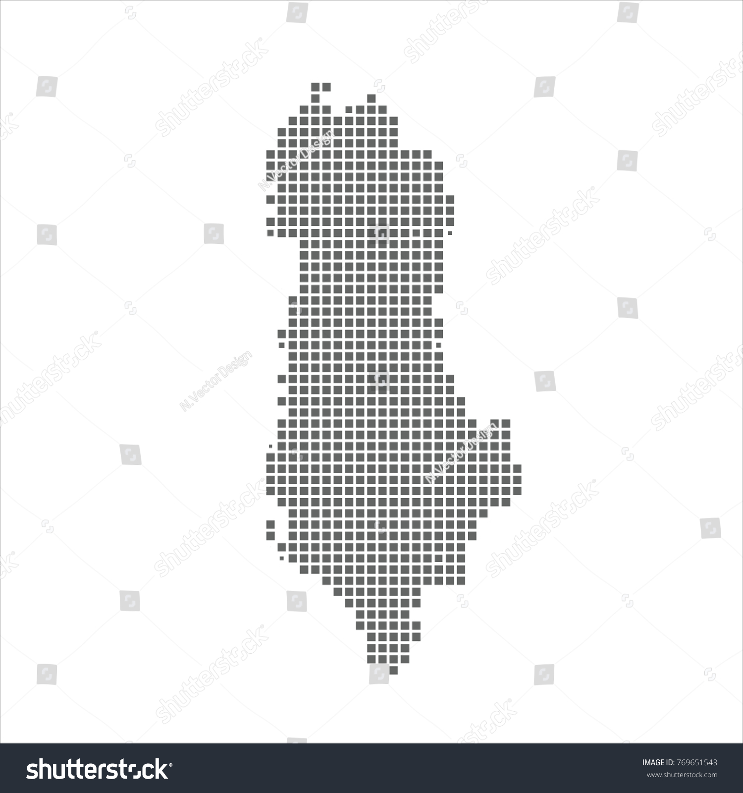 Pixel Map Albania Vector Dotted Map Stock Vector (Royalty Free ...