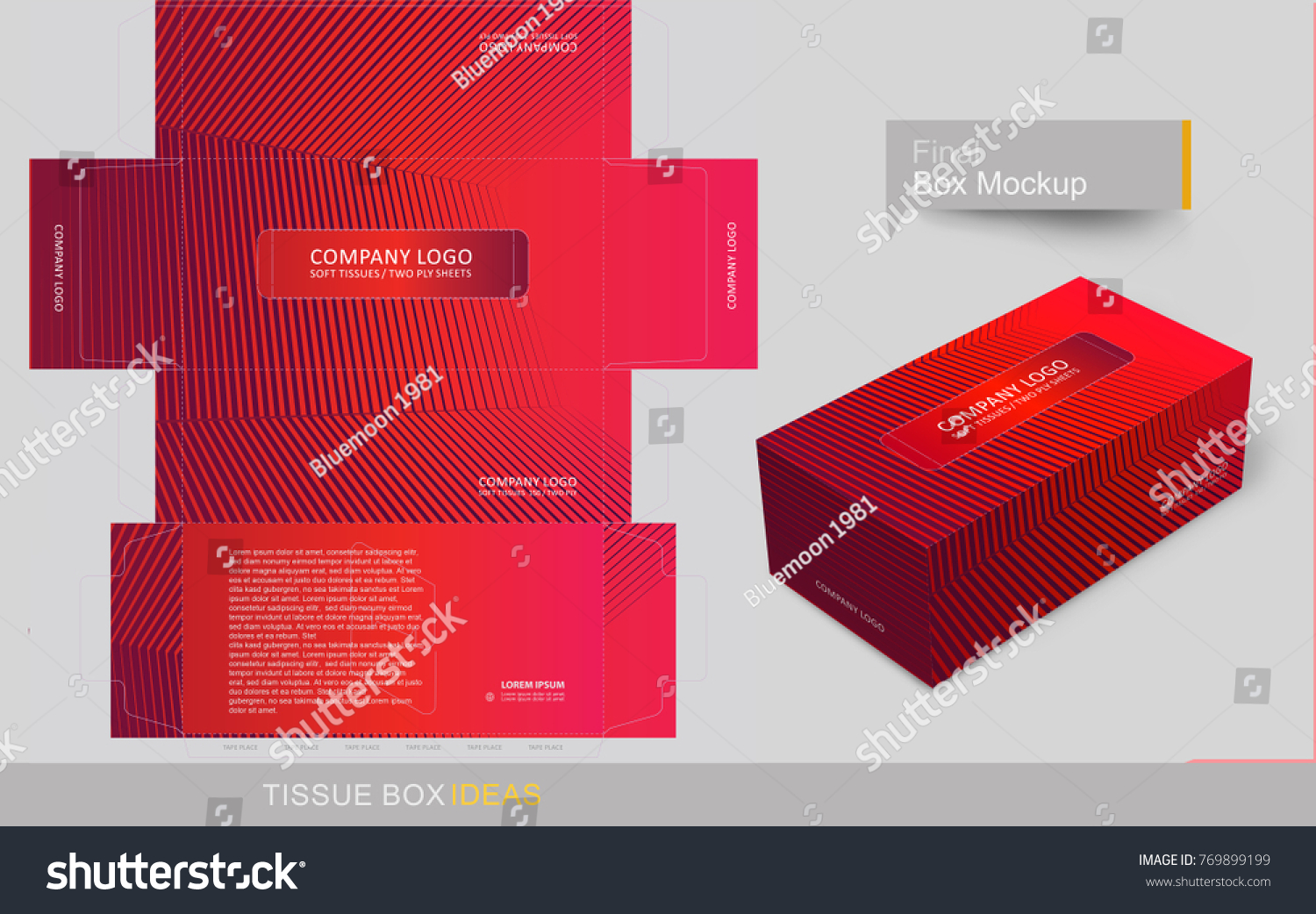 Tissue Box Template Concept Template Business Stock Vector (Royalty ...