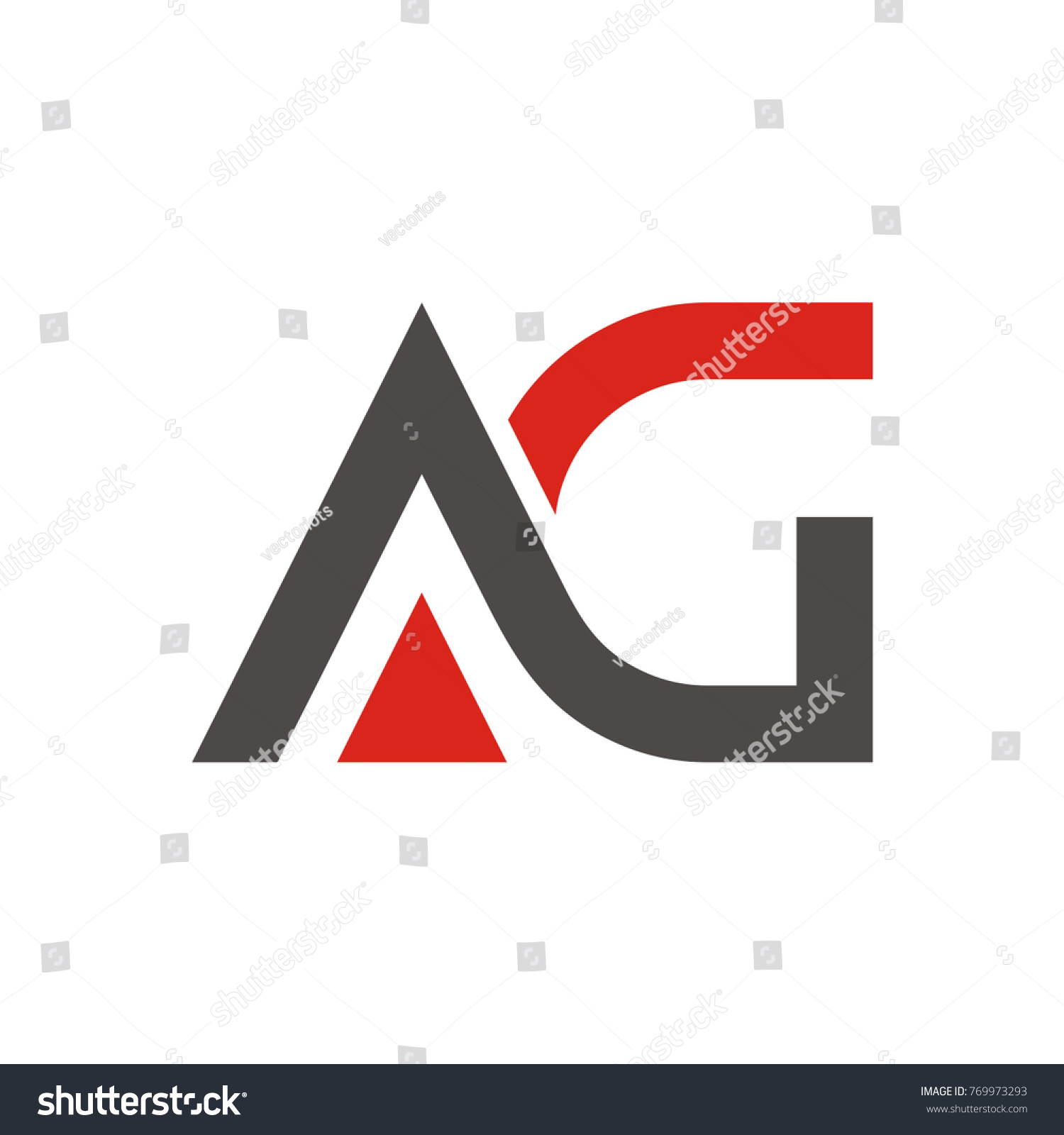 Ag Logo Initial Letter Design Template Stock Vector (Royalty Free ...