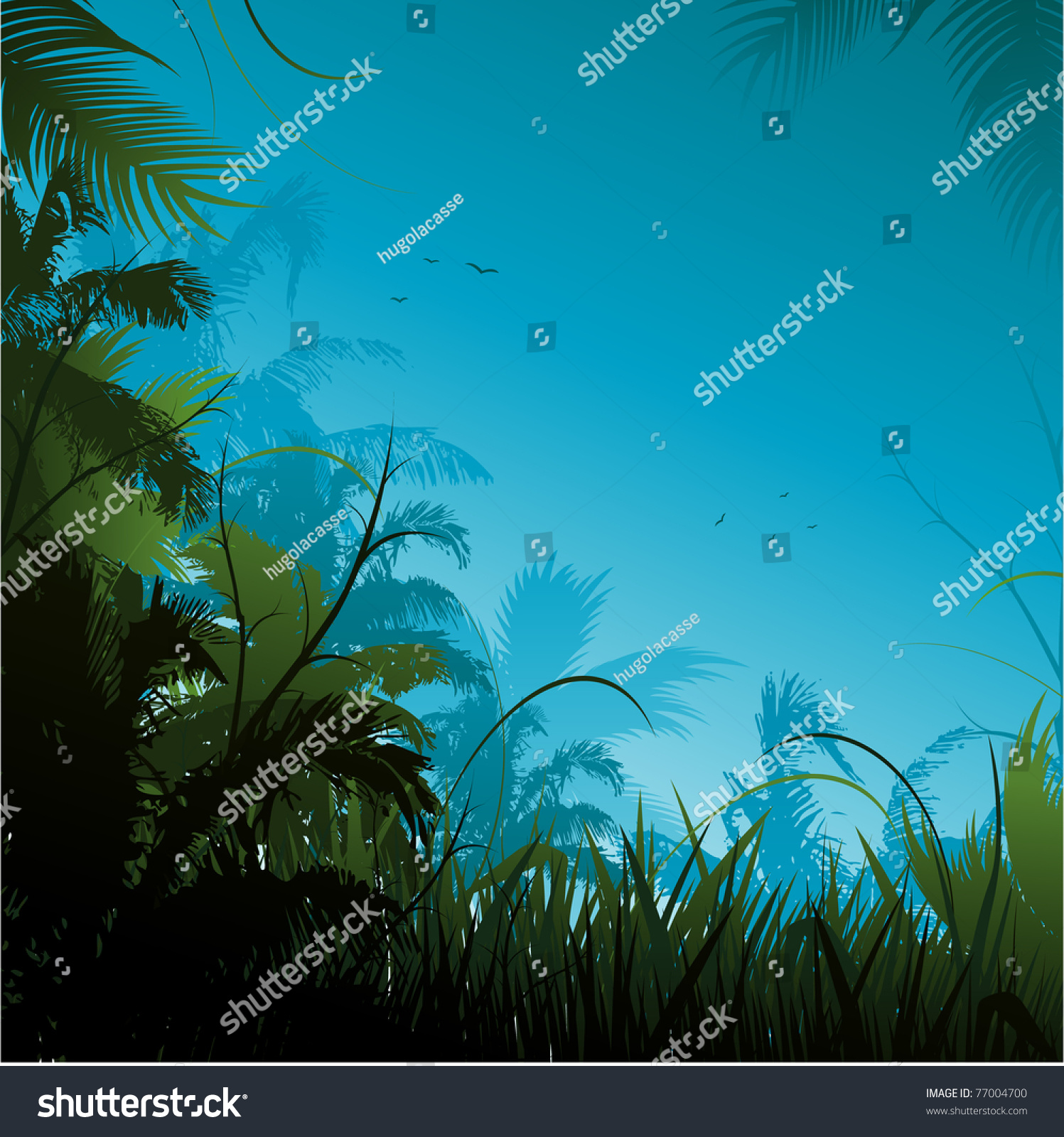 Jungle Border Stock Vector (Royalty Free) 77004700 | Shutterstock