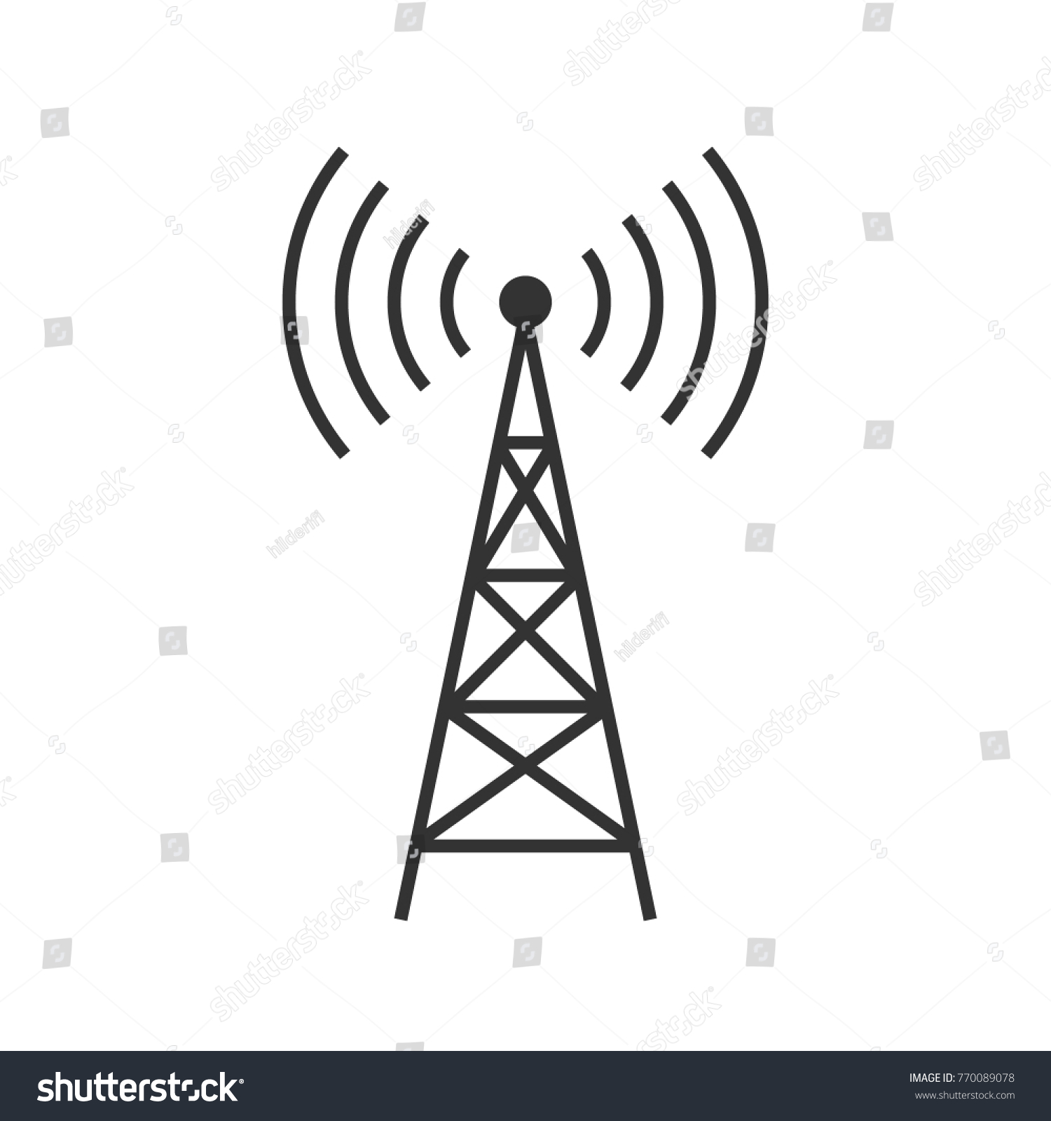 Antenna Vector Flat Illustration On White Stock Vector (Royalty Free ...