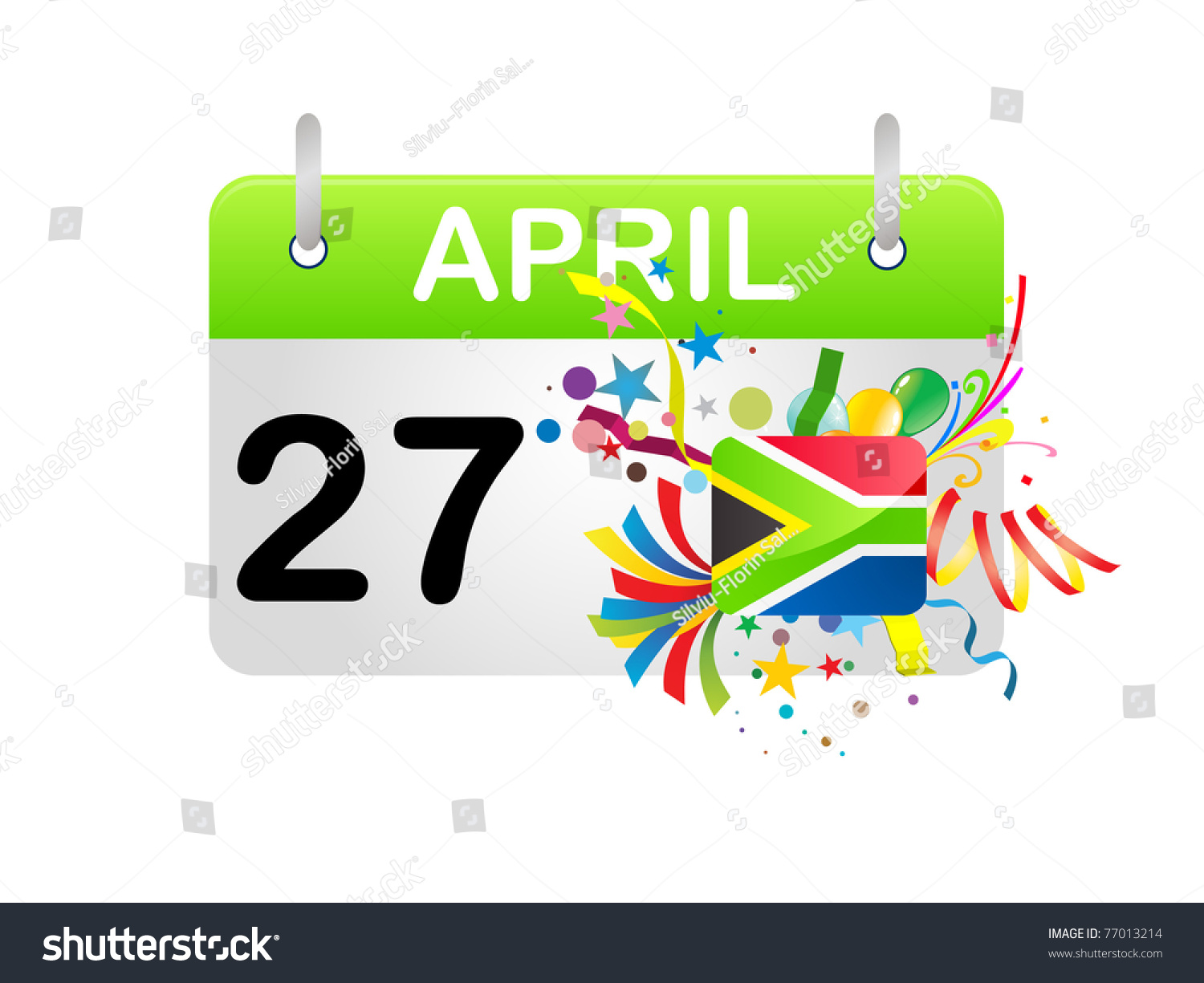 Holiday Calendar South Africa National Day Stock Illustration 77013214