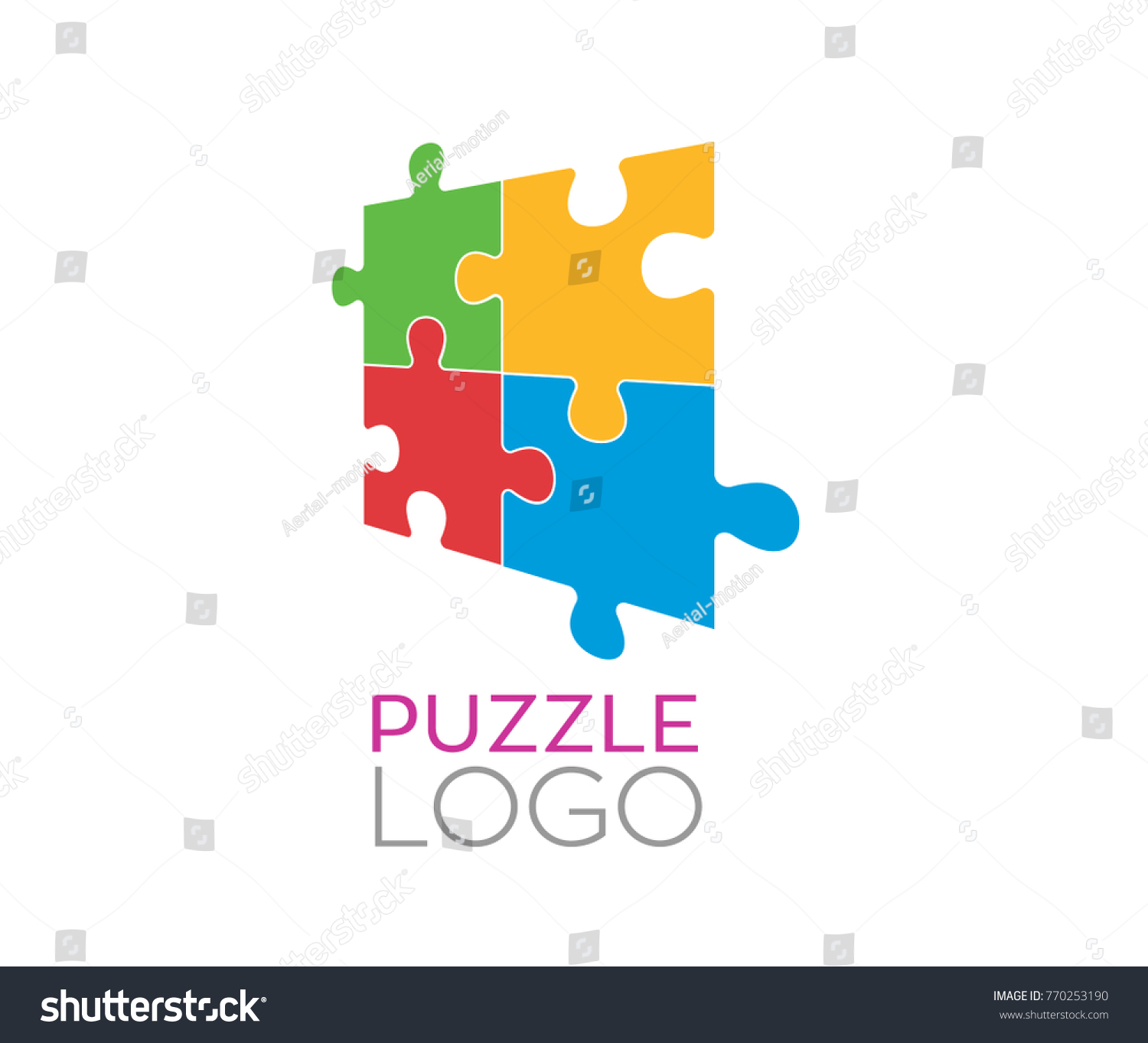 Colourful Puzzle Sample Logo Vector Graphics Stock Vector (Royalty Free ...