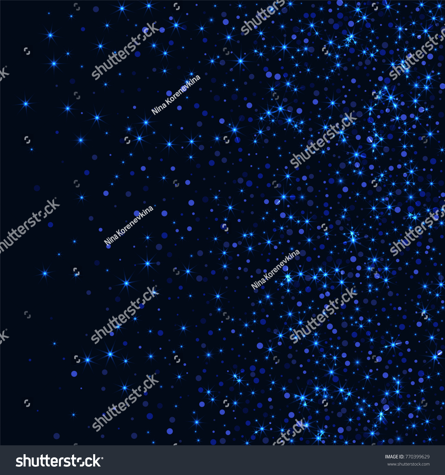 Blue Glitter Confetti On Dark Background Stock Vector (Royalty Free ...