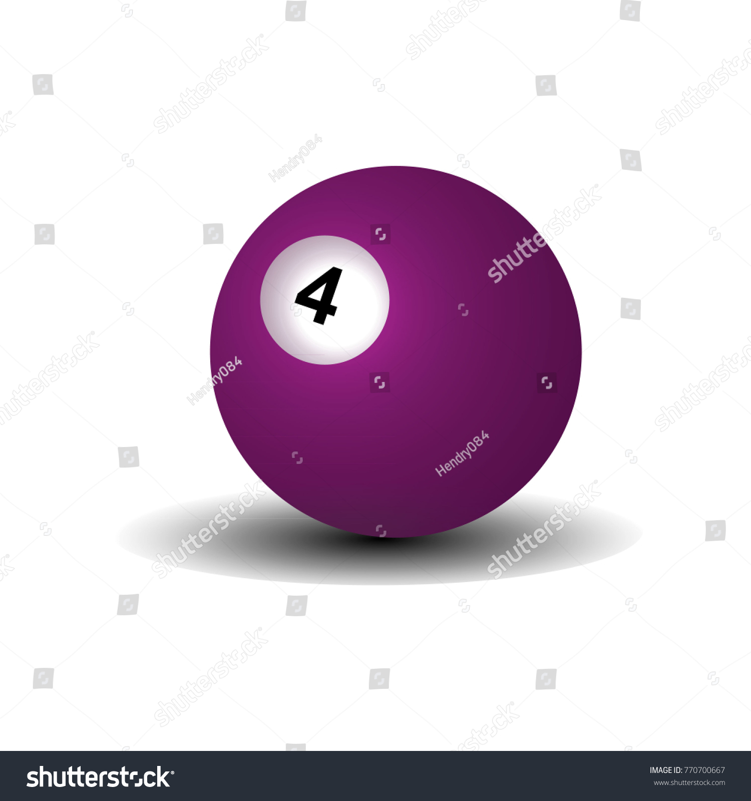 Billiard Ball Number 4 Stock Vector (Royalty Free) 770700667 | Shutterstock