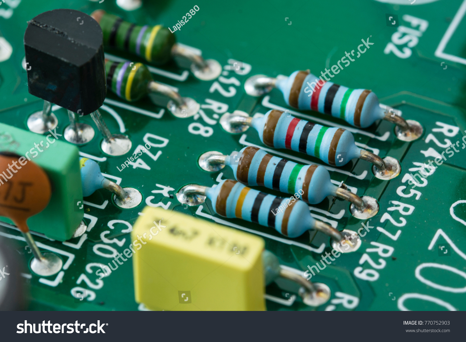 Electronic Components Printed Circuit Boards Stock Photo 770752903