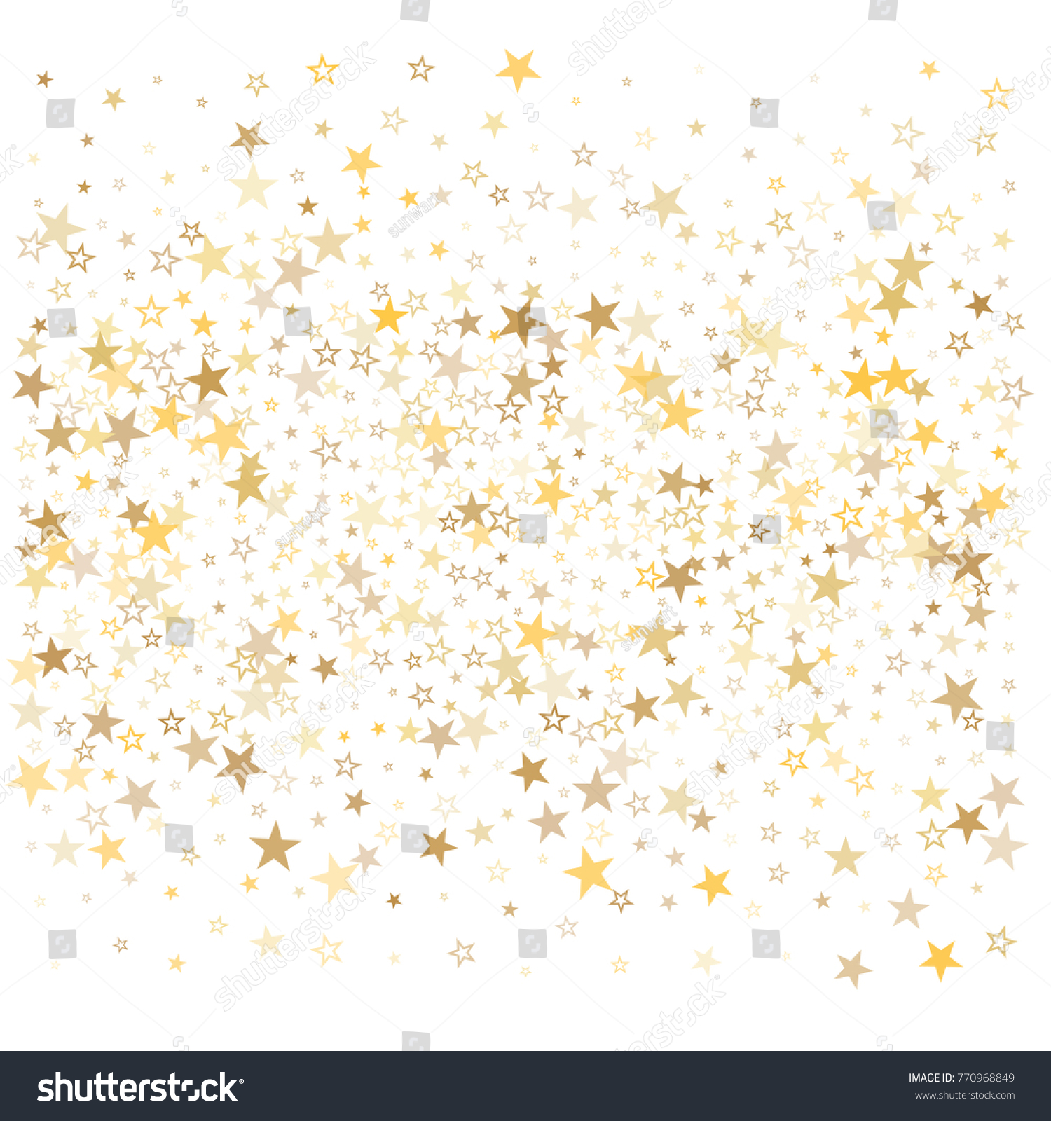 Sparkling Gold Stars Background Golden Sparkles Stock Vector (Royalty ...