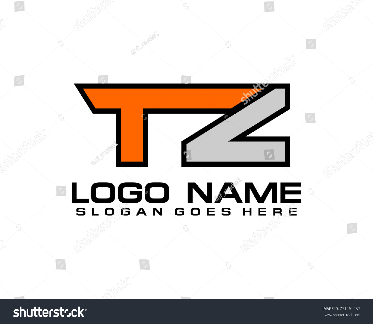 Initial Letter T Z Logo Template Stock Vector (Royalty Free) 771261457 ...