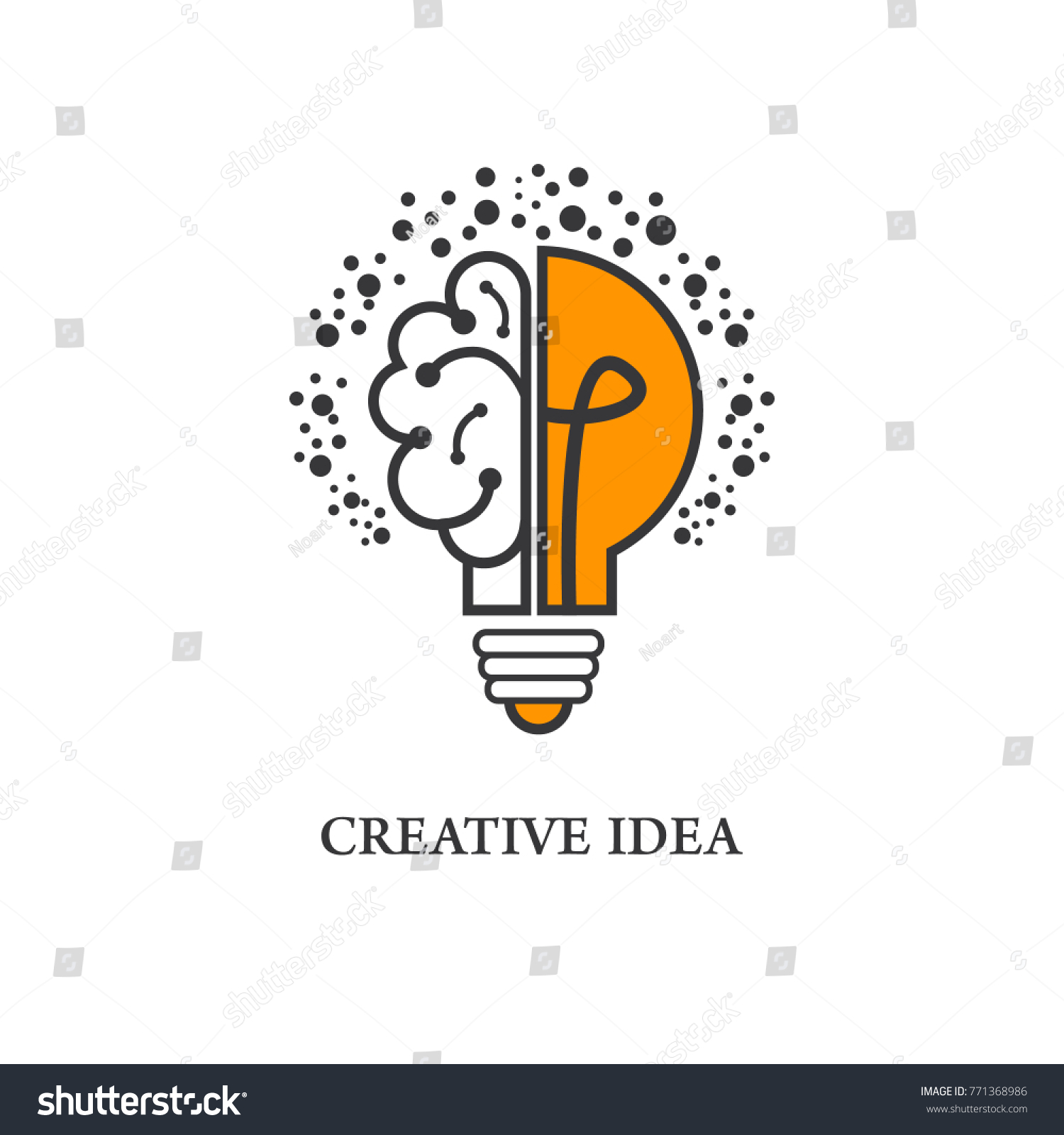 Creative Idea Logo Half Light Bulb Stock Vector (Royalty Free ...