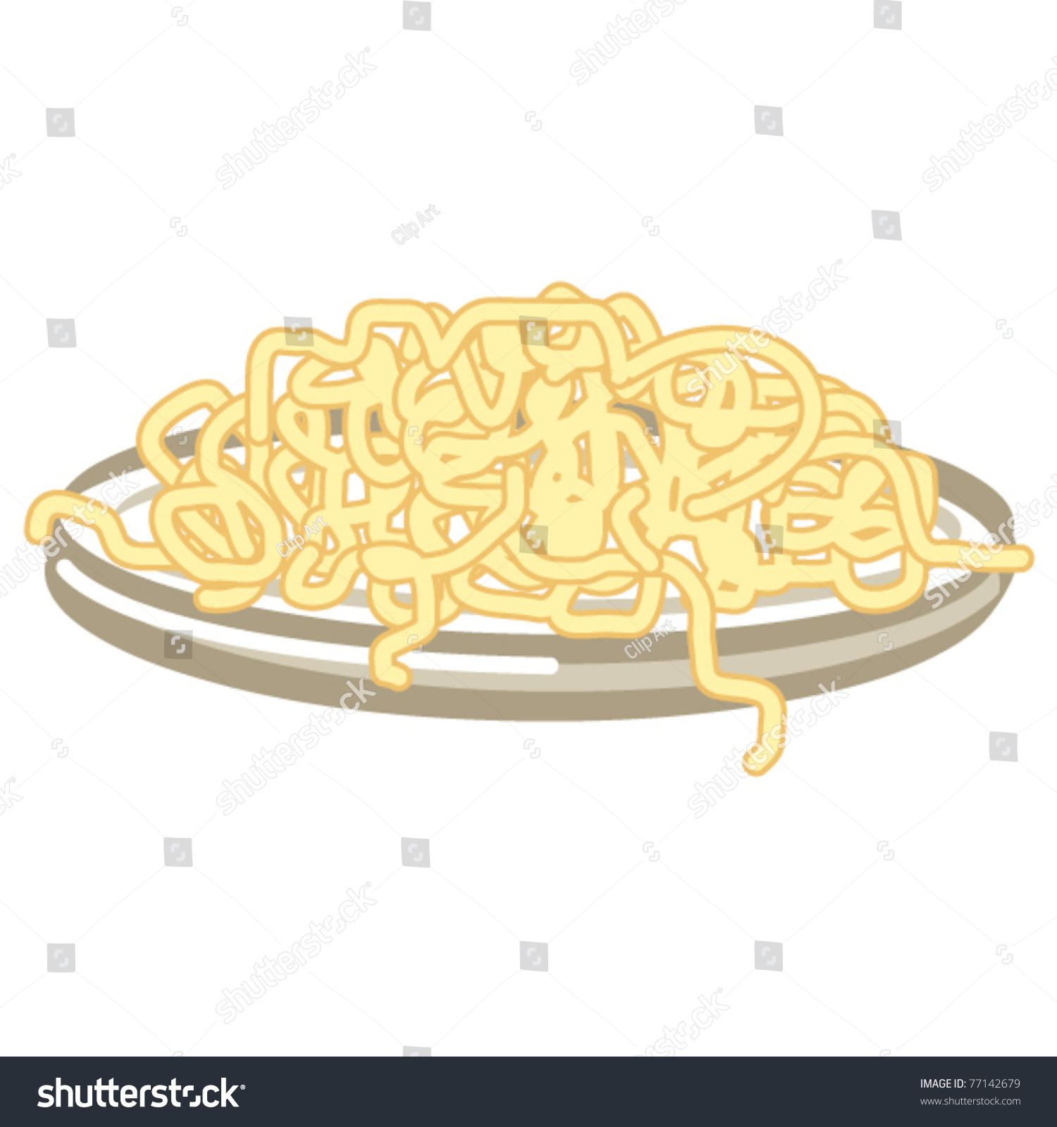 Спагетти вареные рисунок