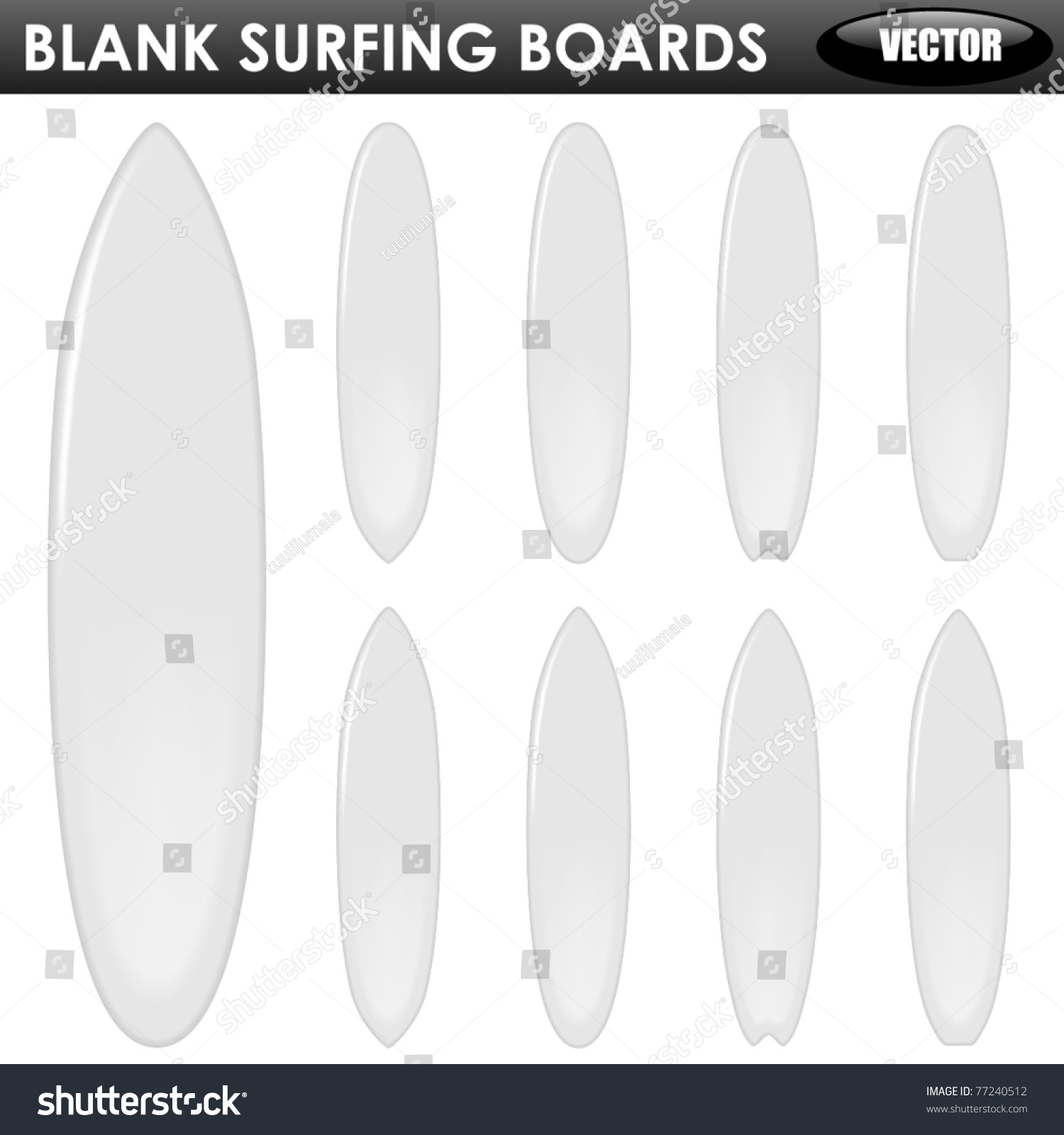 11,806 Surf Board Template Stock Vectors, Images & Vector Art ...