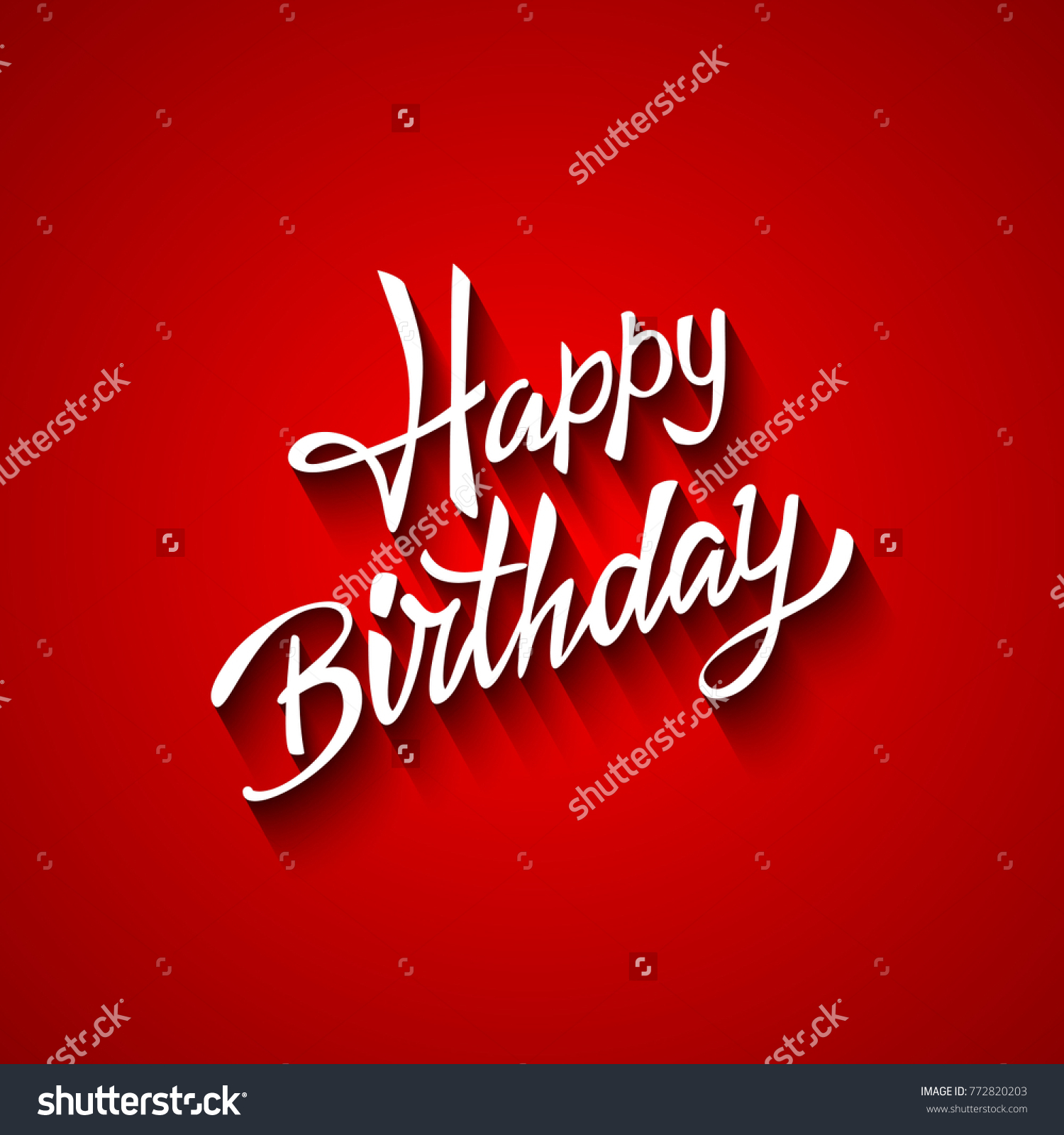 Happy Birthday Hand Vector Stock Vector (Royalty Free) 772820203 ...