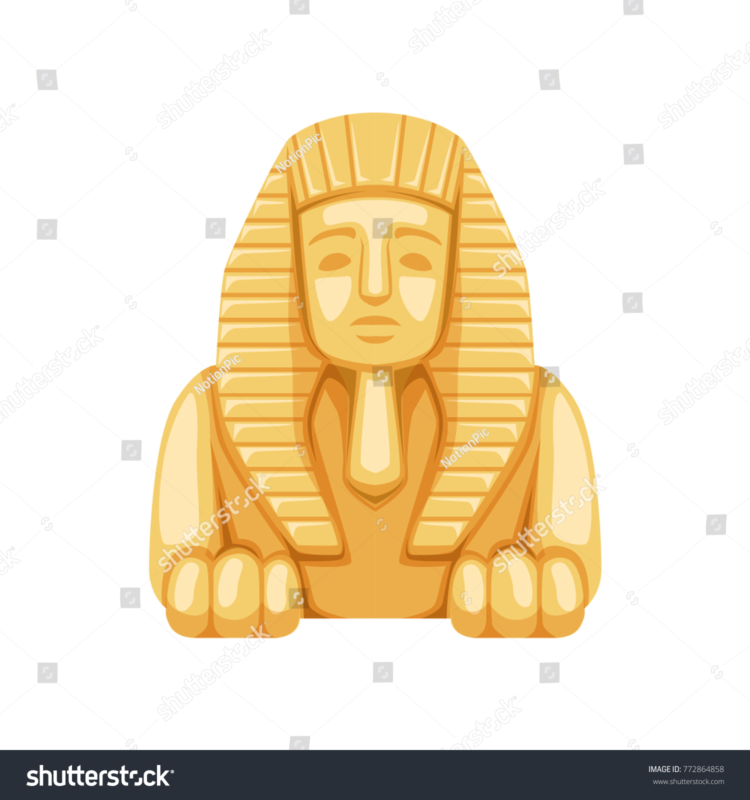 Egyptian Sphinx Statue Symbol Ancient Egypt Stock Vector (Royalty Free ...