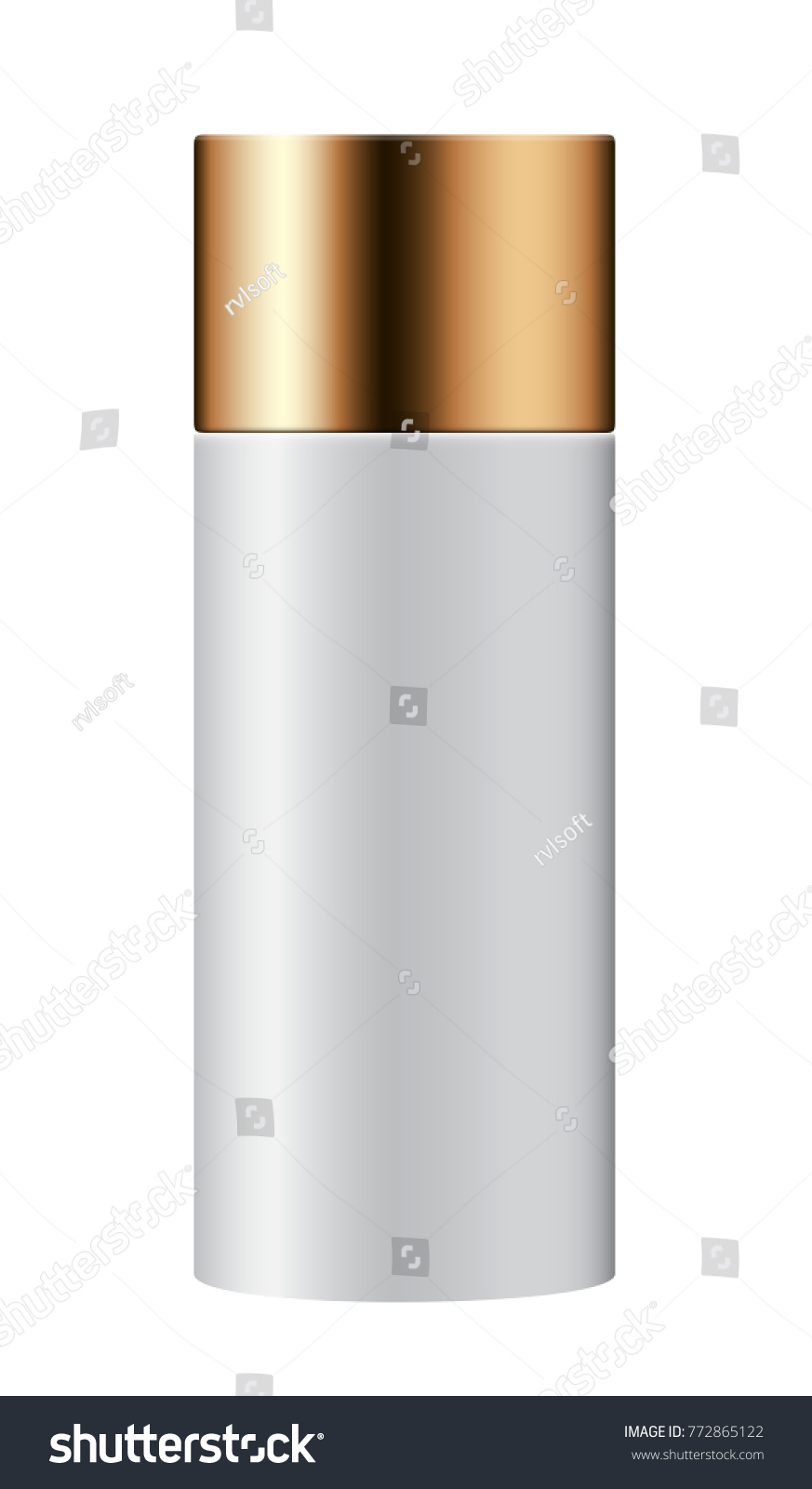 Cosmetic Bottle On White Background Realistic Stock Vector (Royalty ...