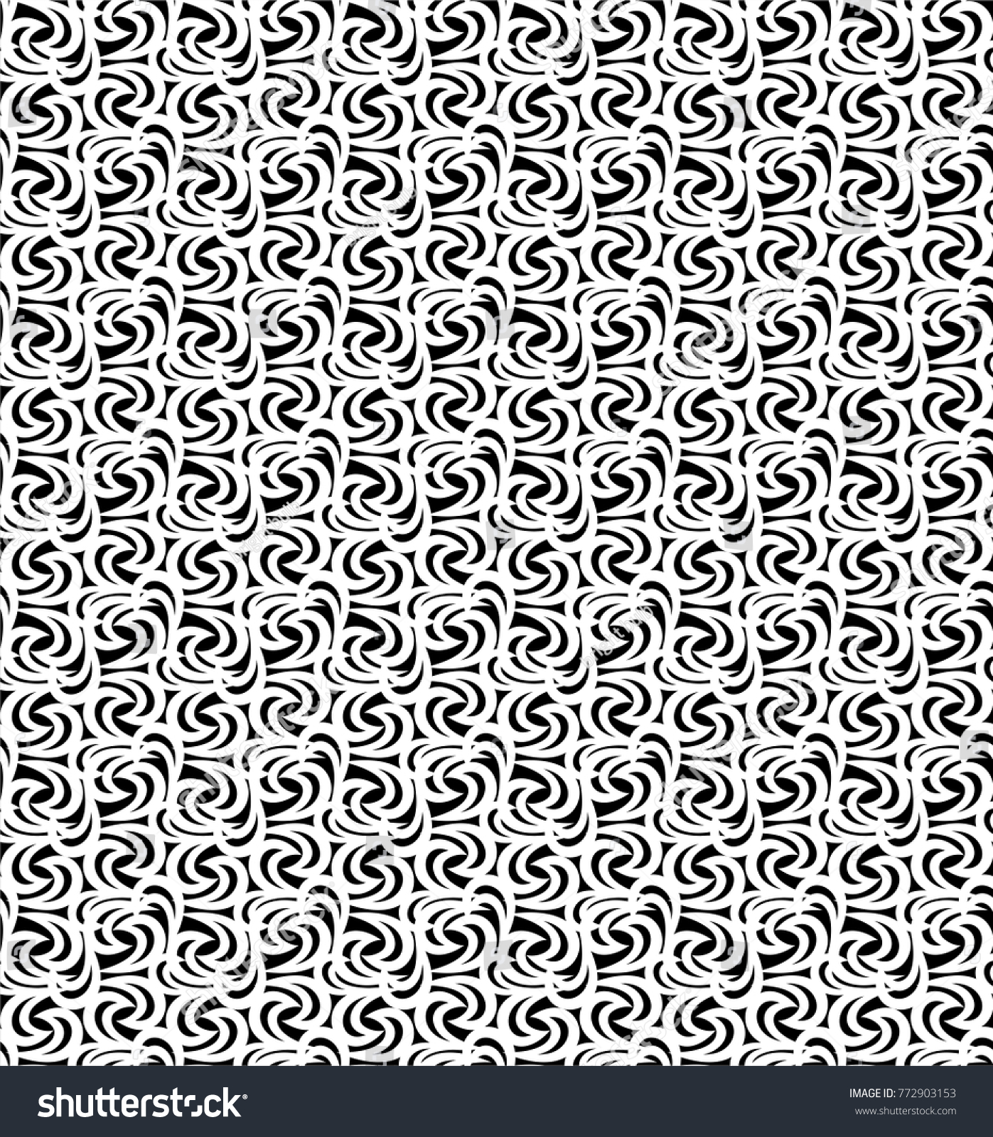 Seamless Black Background White Geometric Pattern Stock Vector (Royalty ...