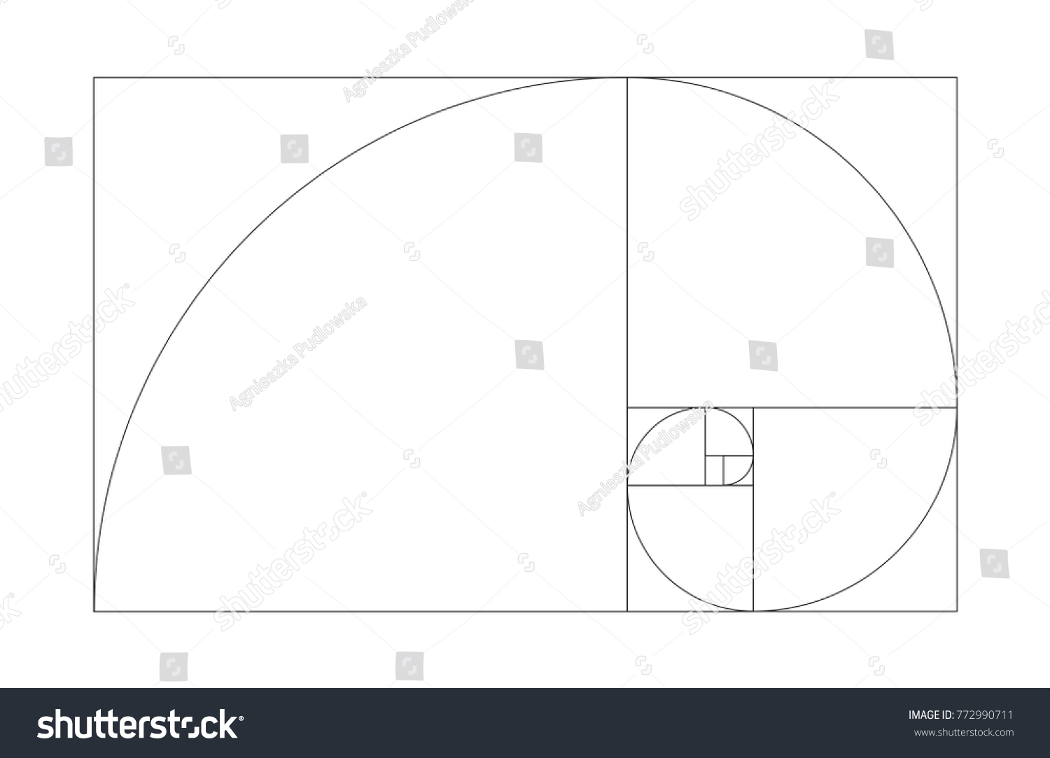 Golden Ratio Vector Eps 10 Stock Vector (Royalty Free) 772990711 ...