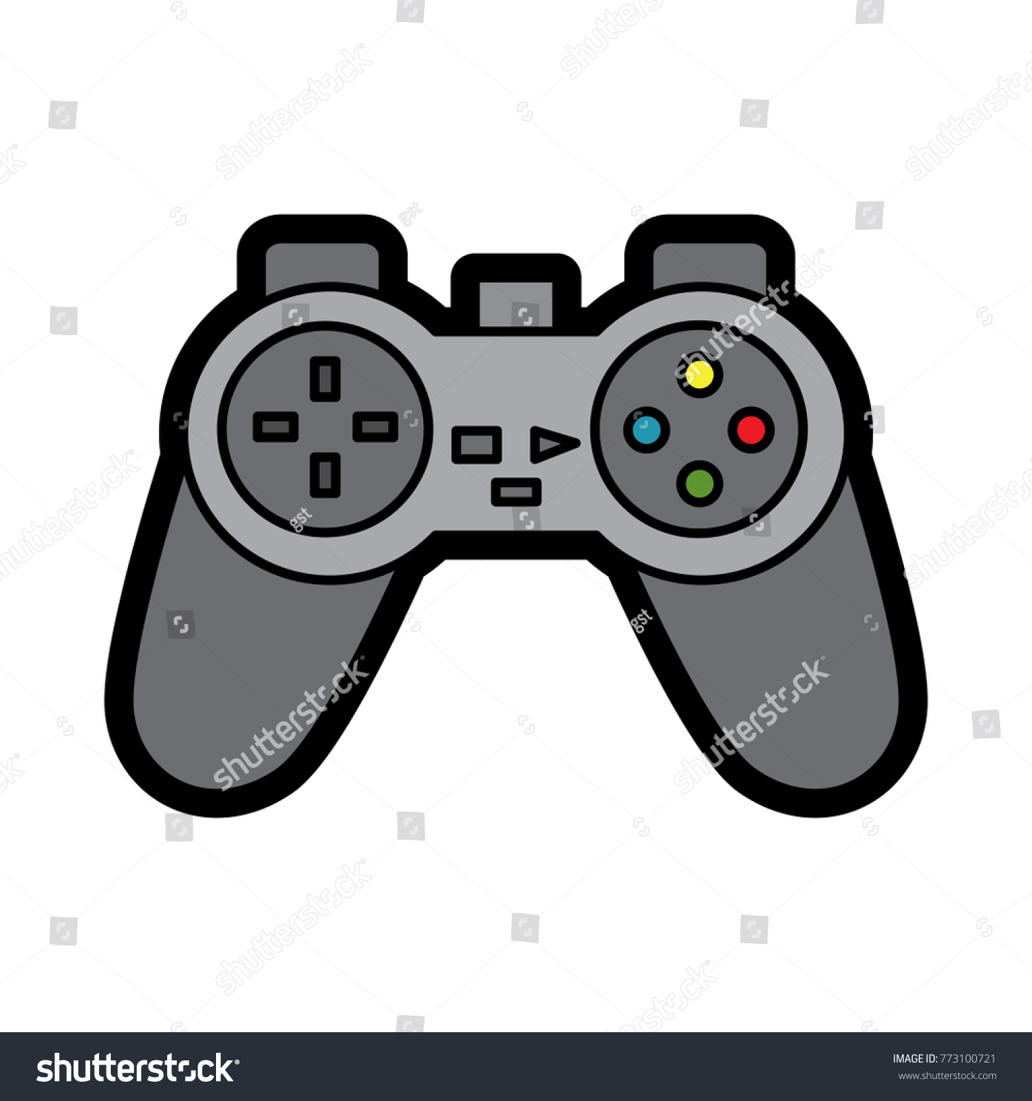 Video Game Console Joystick Control Buttons Stock Vector (Royalty Free ...