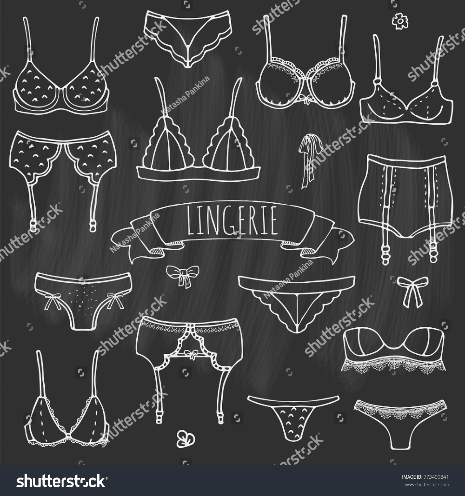 Hand Drawn Doodle Lingerie Icon Set Stock Vector Royalty Free 773499841 Shutterstock 