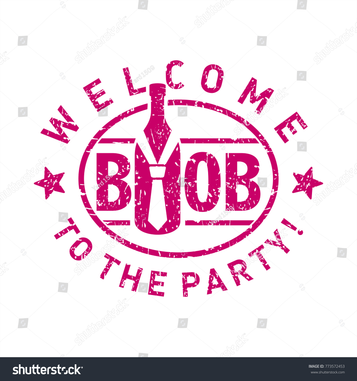 Byob Abbreviation Expression Bring Your Own Stock Vector (Royalty Free ...